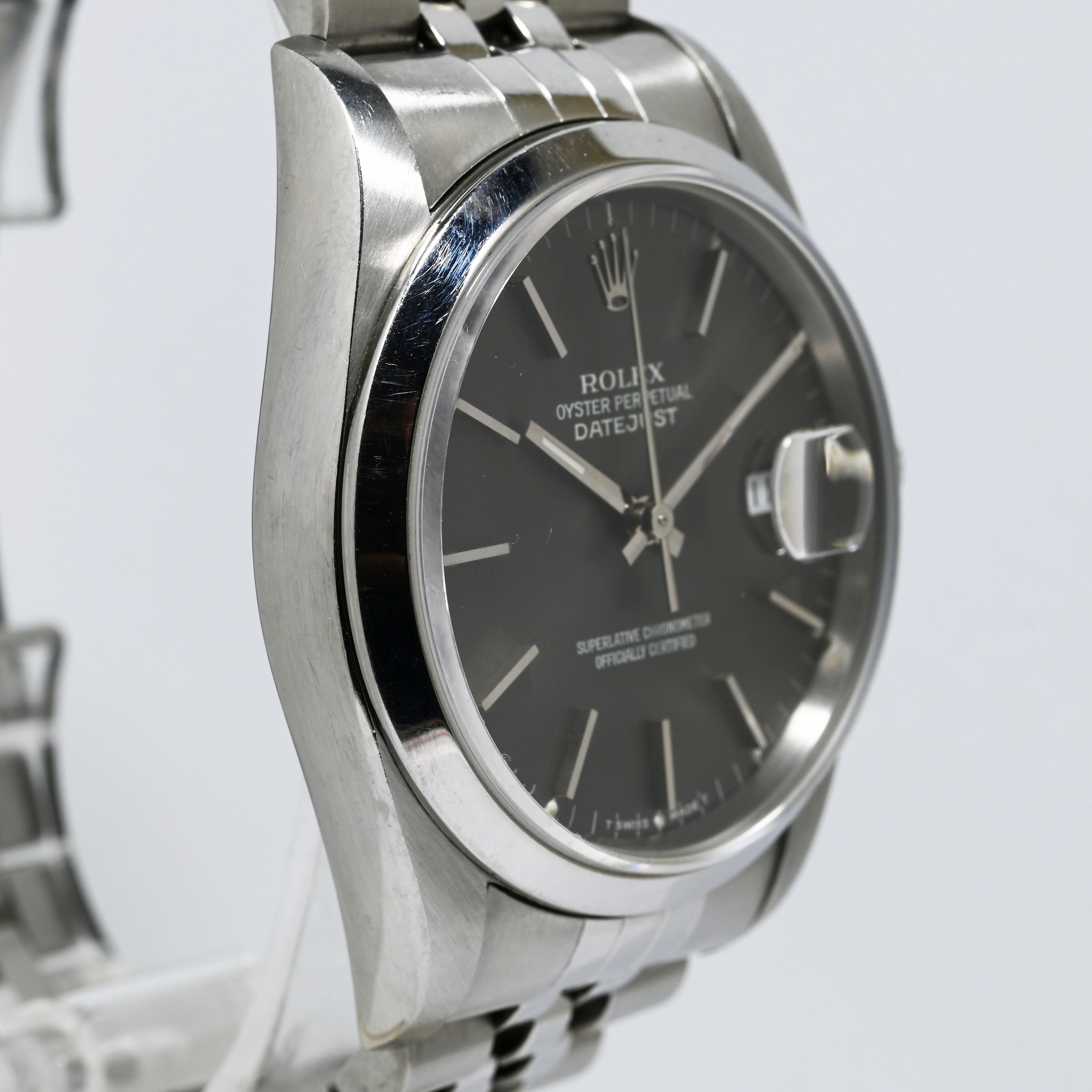 1993 Rolex Datejust Grey Dial Ref. 16200 (Full Set)