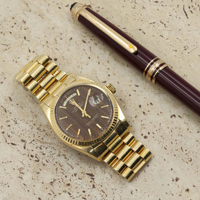 1973 Rolex Day Date Sequoia Wood Dial Ref. 1803