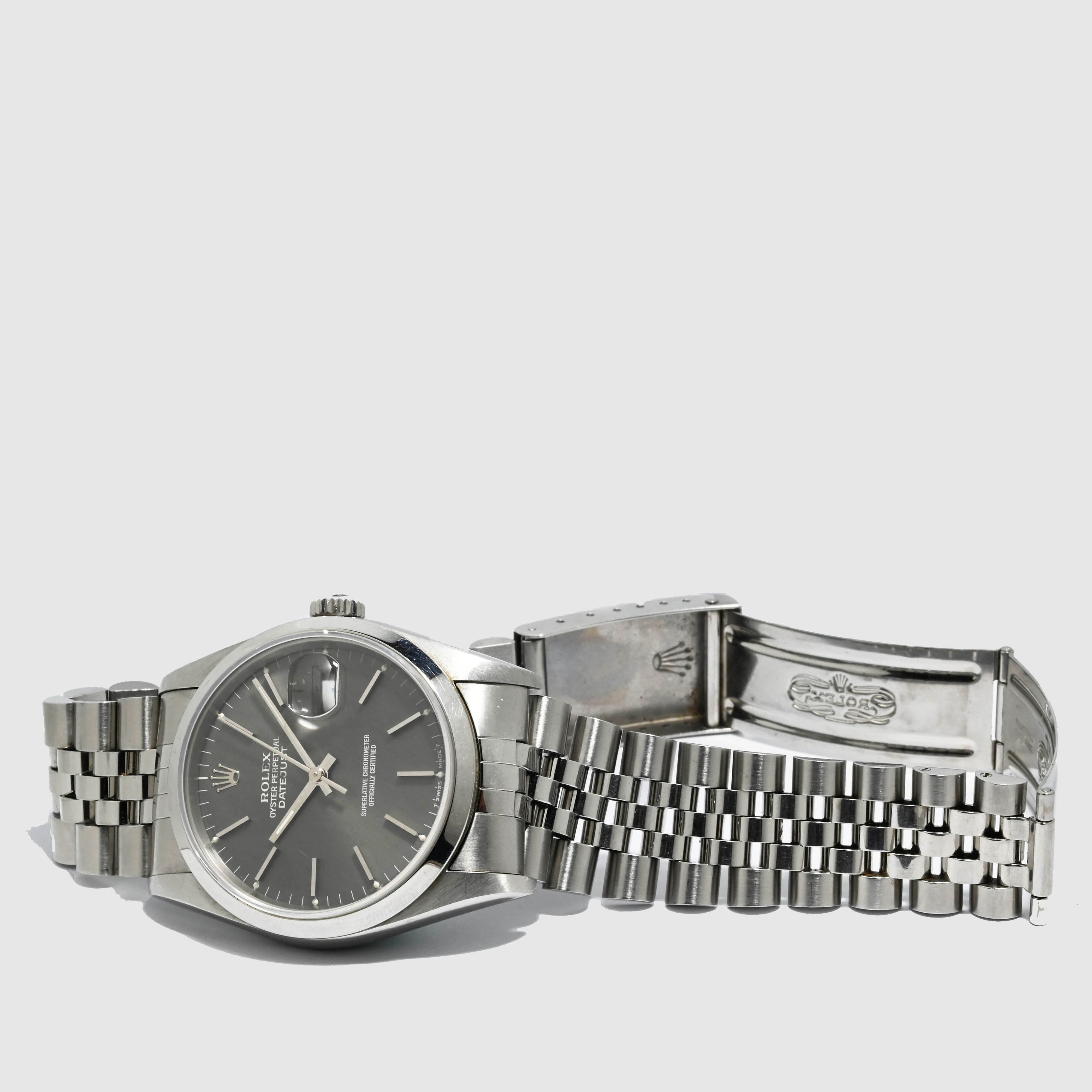 1993 Rolex Datejust Grey Dial Ref. 16200 (Full Set)