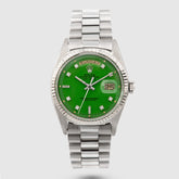 1971 Rolex Day Date WG Green Stella Diamond Dial Ref. 1803