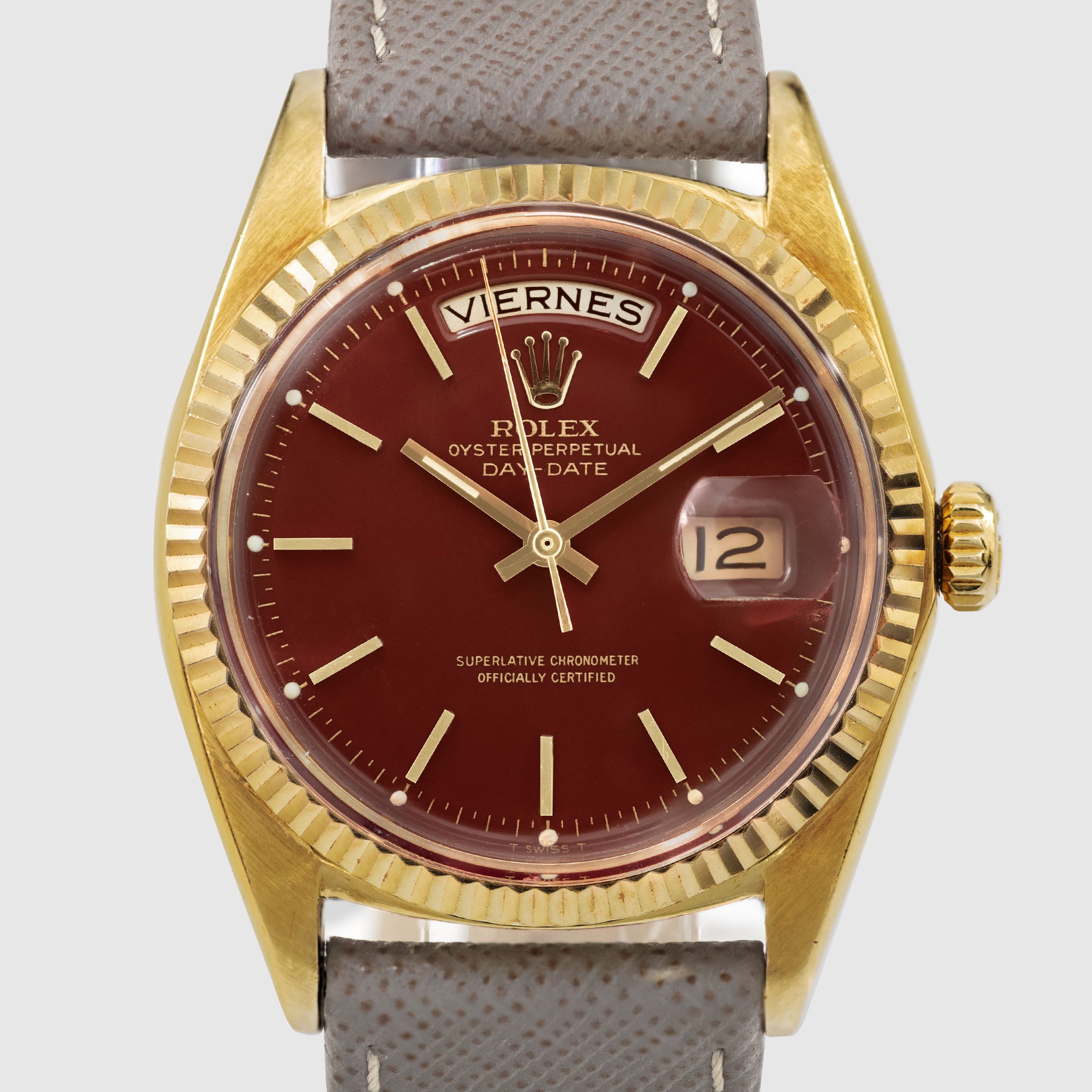 1969 Rolex Day Date Oxblood Stella Dial Ref. 1803