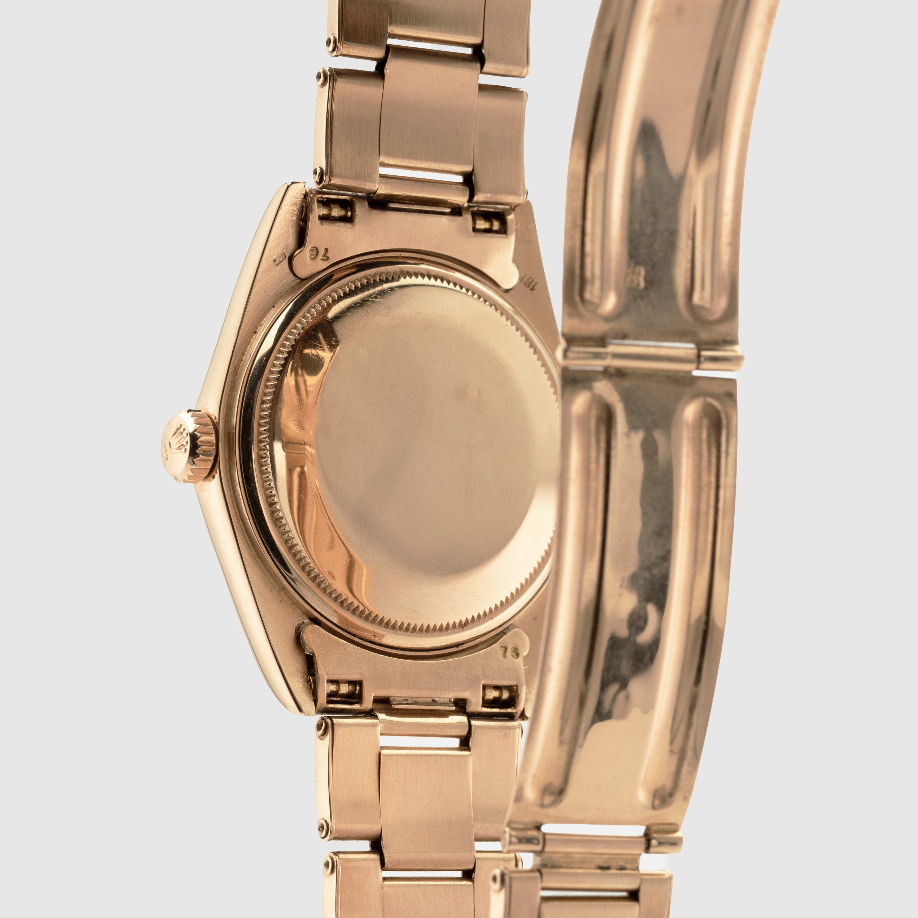 1973 Rolex Day Date Pink on Pink Rivited Gay Fréres Oyster Bracelet Ref. 1803
