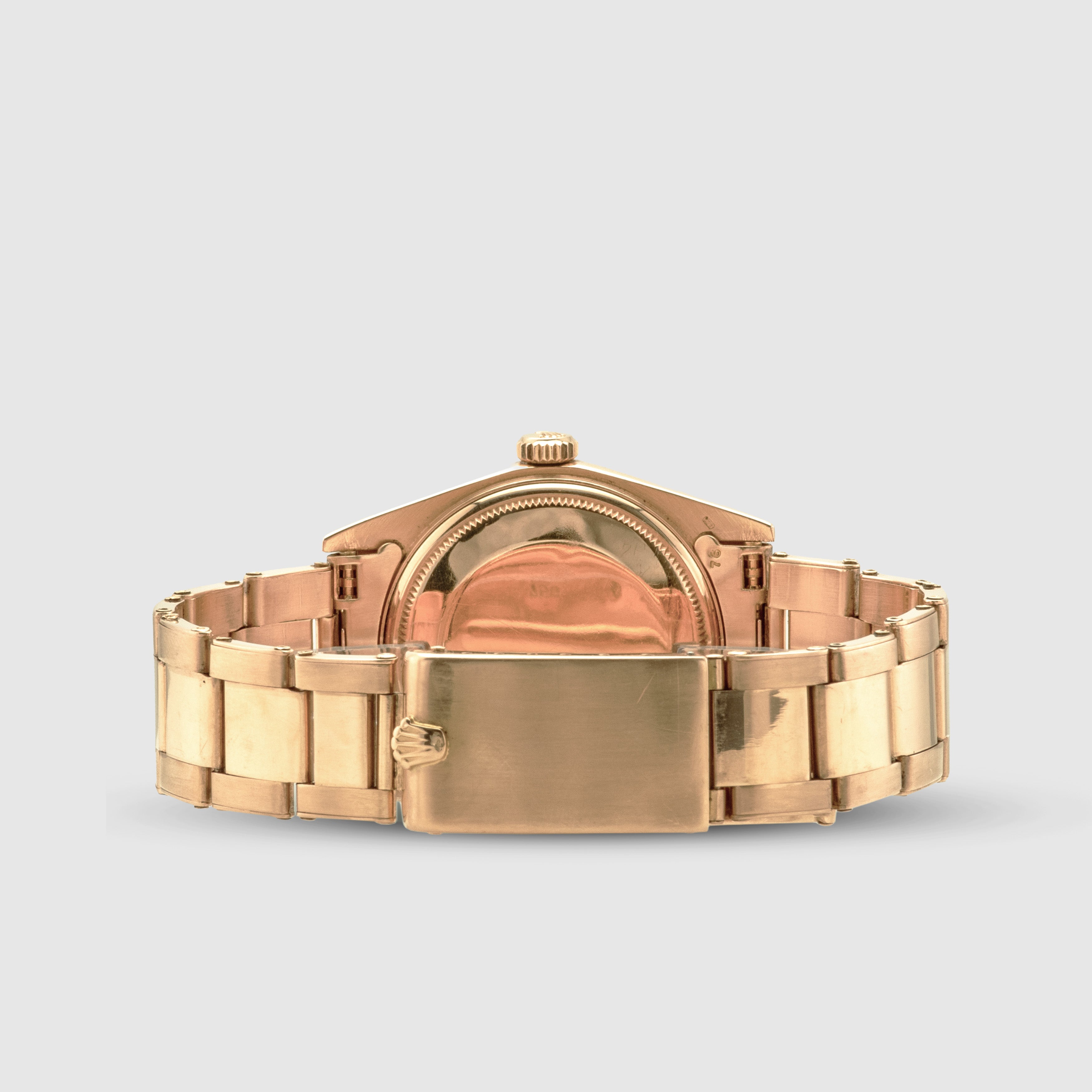 1973 Rolex Day Date Pink on Pink Rivited Gay Fréres Oyster Bracelet Ref. 1803