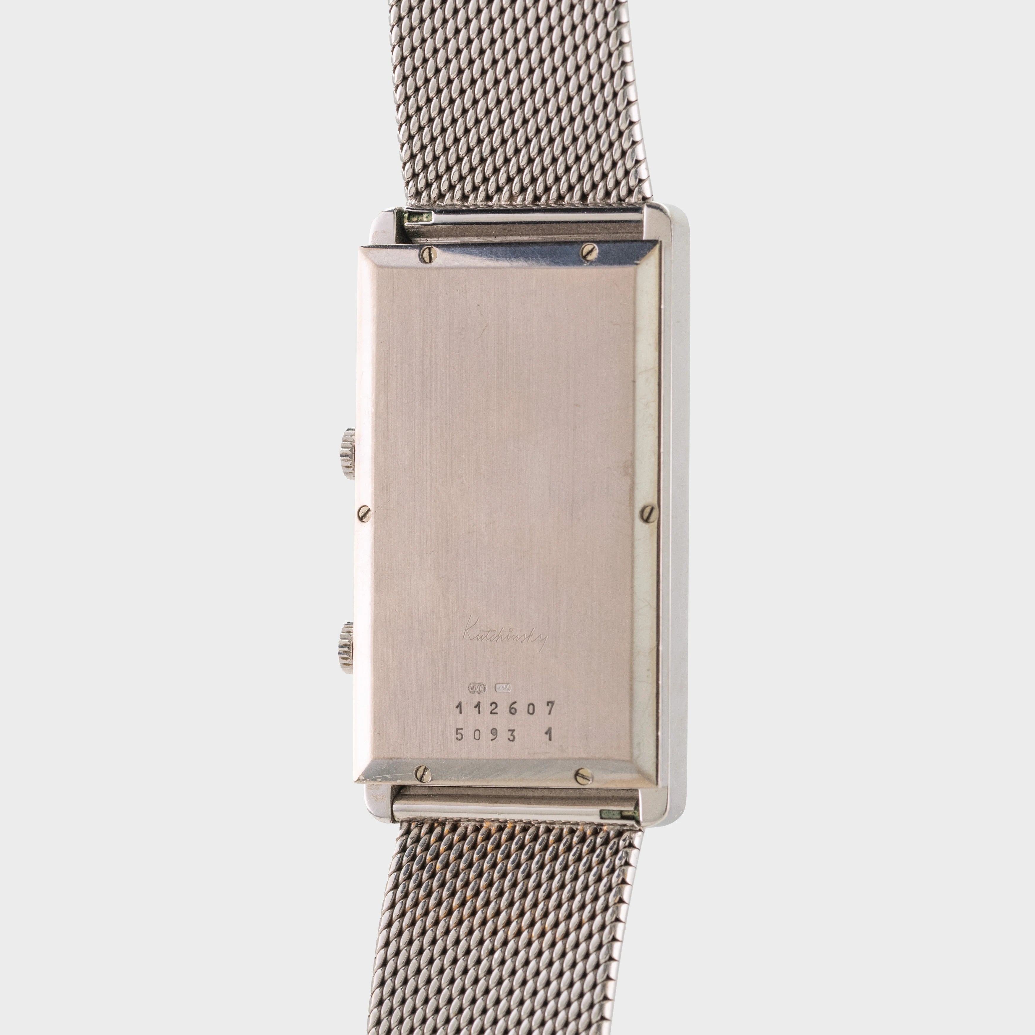 1970's Chopard by Kutchinsky White Gold Pavee & Lacquer Dial with Mesh Bracelet Ref. 5093 1
