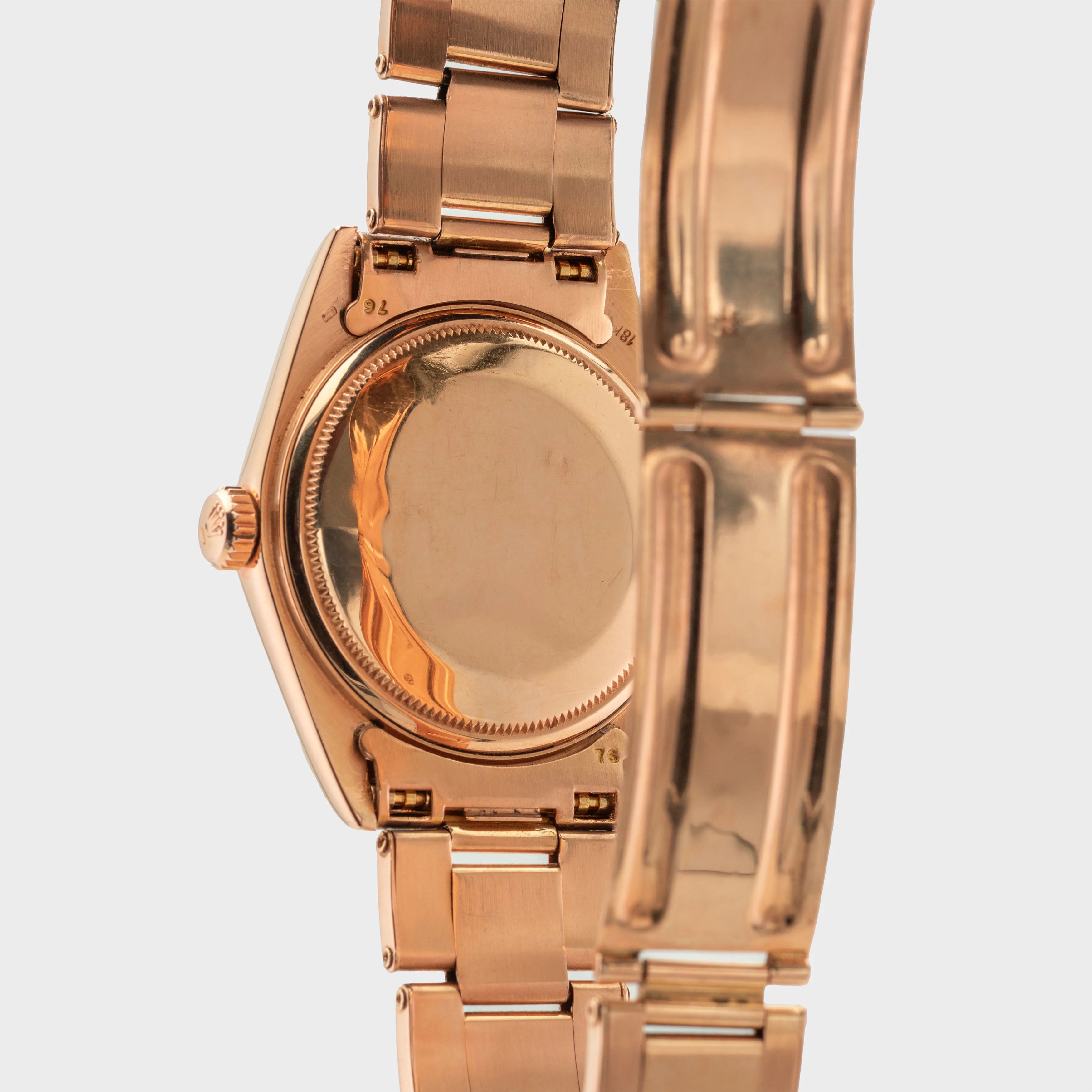 1973 Rolex Day Date Pink on Pink Rivited Gay Fréres Oyster Bracelet Ref. 1803