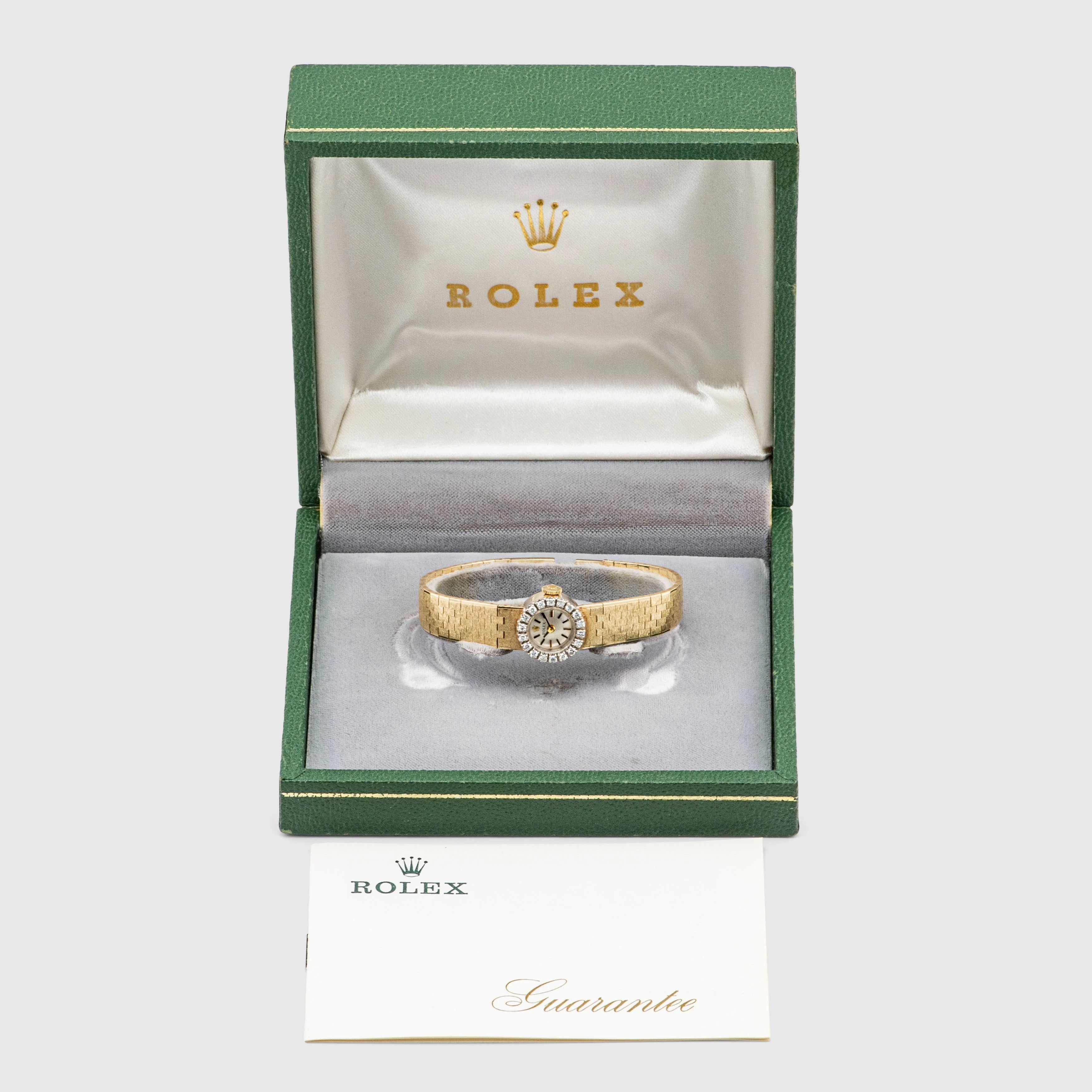 1973 Rolex Precision Ladies 14k Yellow Gold with Diamonds Ref. 4431 (with Box & Papers)