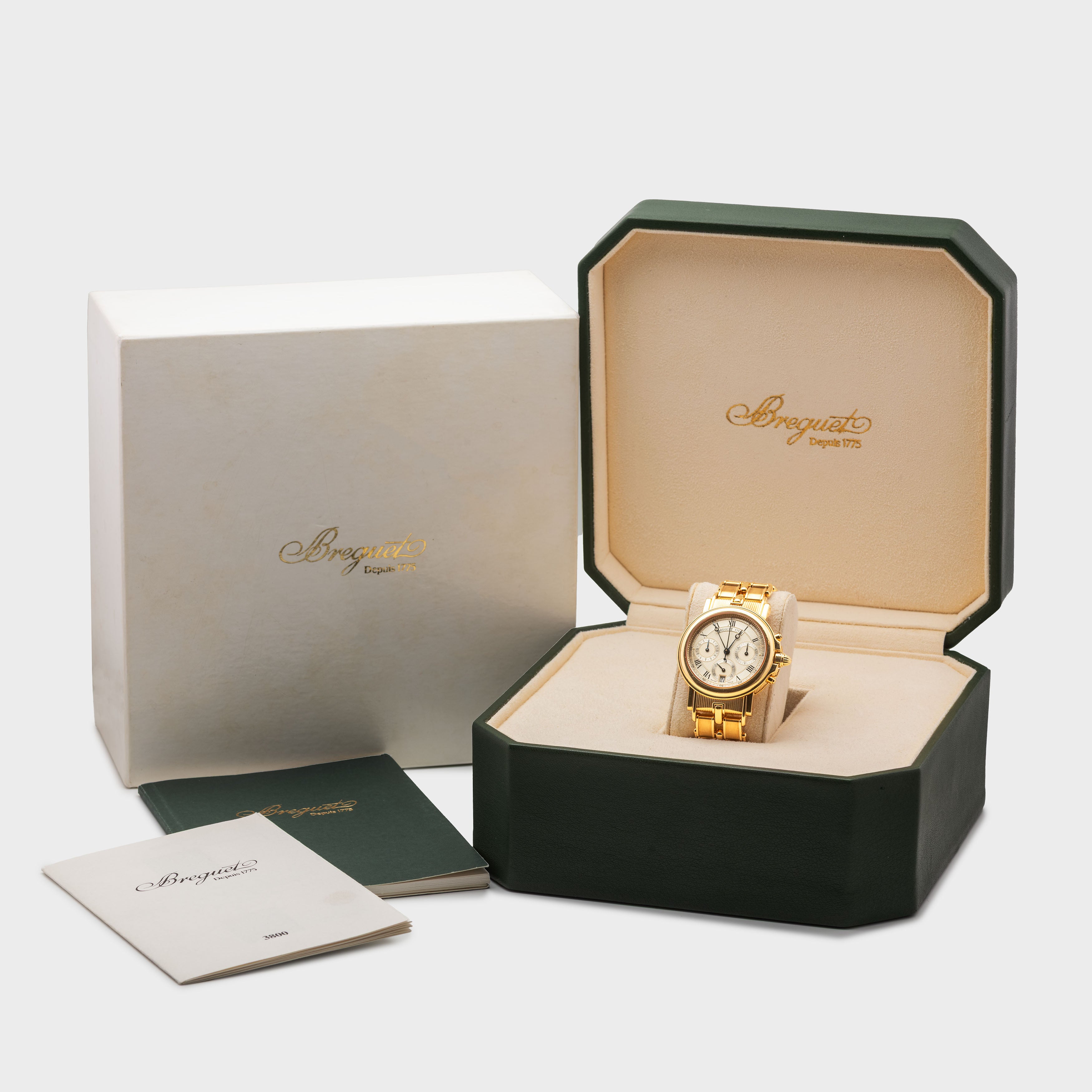 1998 Breguet Marine Chronograph 18k Yellow Gold Ref. 3460BA (with Box & Papers)