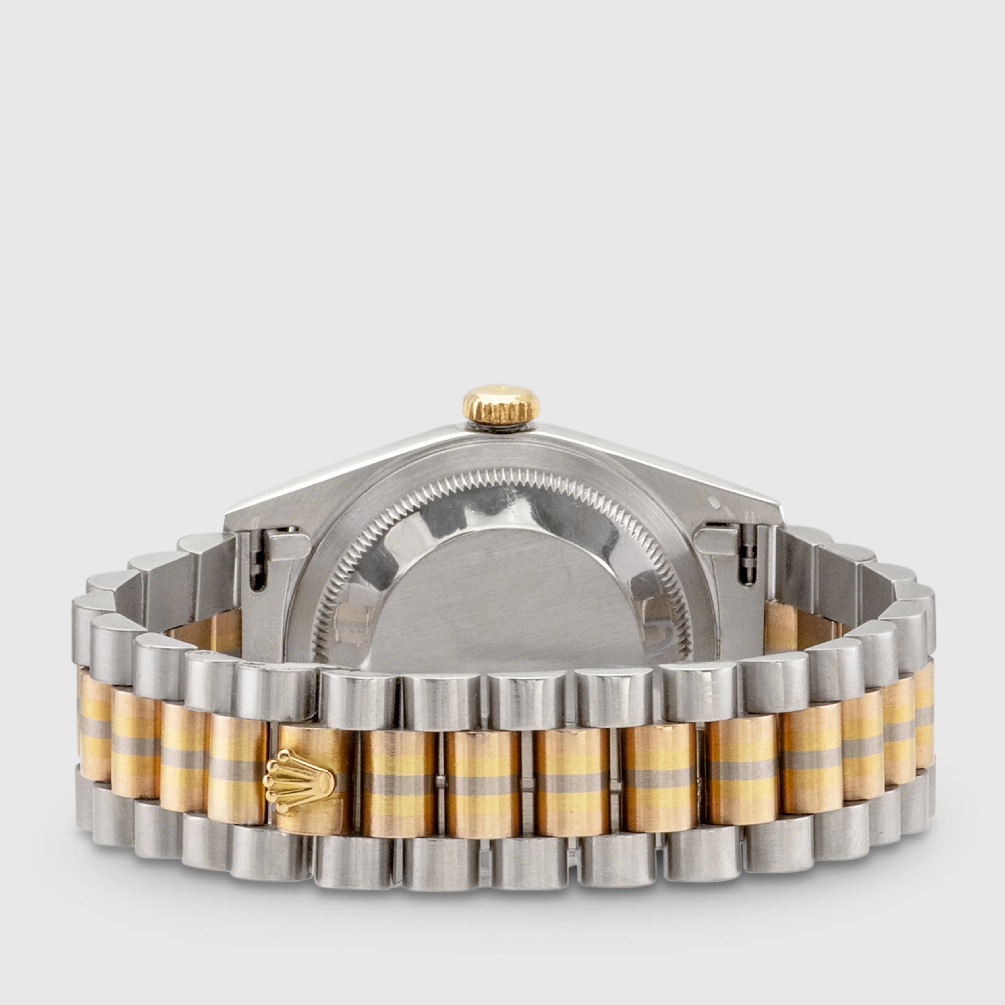 1990 Rolex Day Date Tridor Diamond String Dial 'AB' Ref. 18239B (with Warranty Certificate)