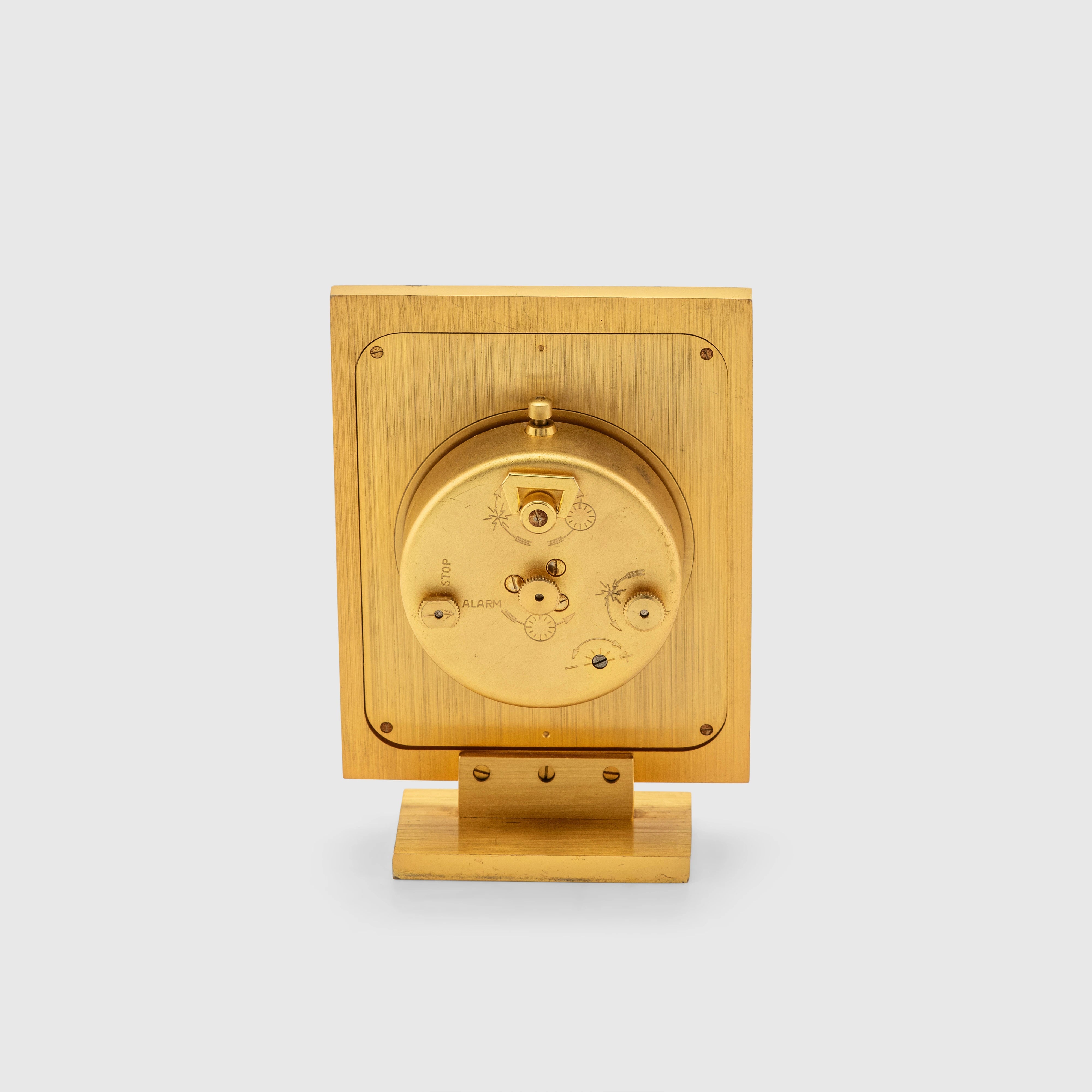 Lecoultre Mini Rectangular Table clock in Brass