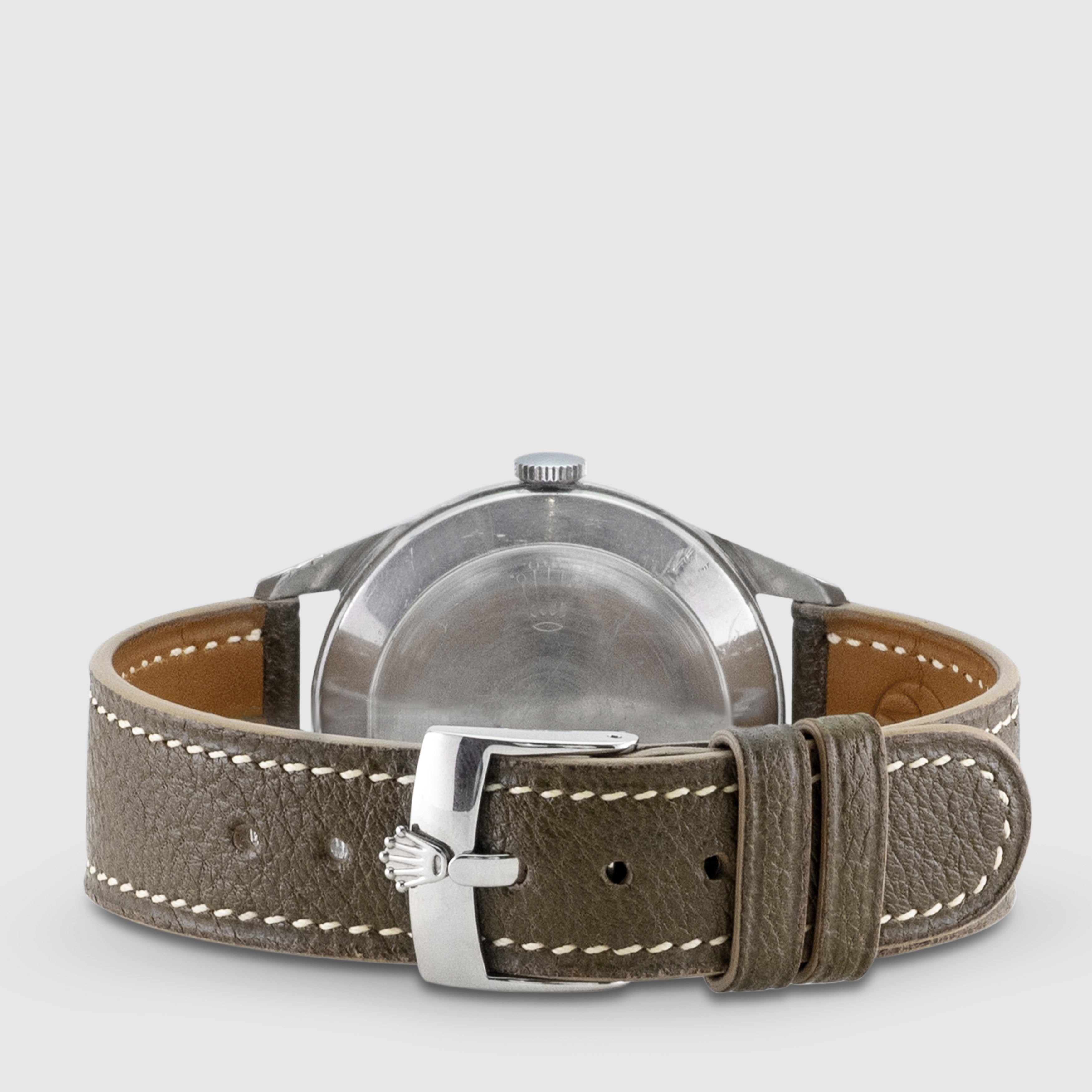 1954 Rolex Dress Watch Stainless Steel Sand Finish Dial Ref. 8896