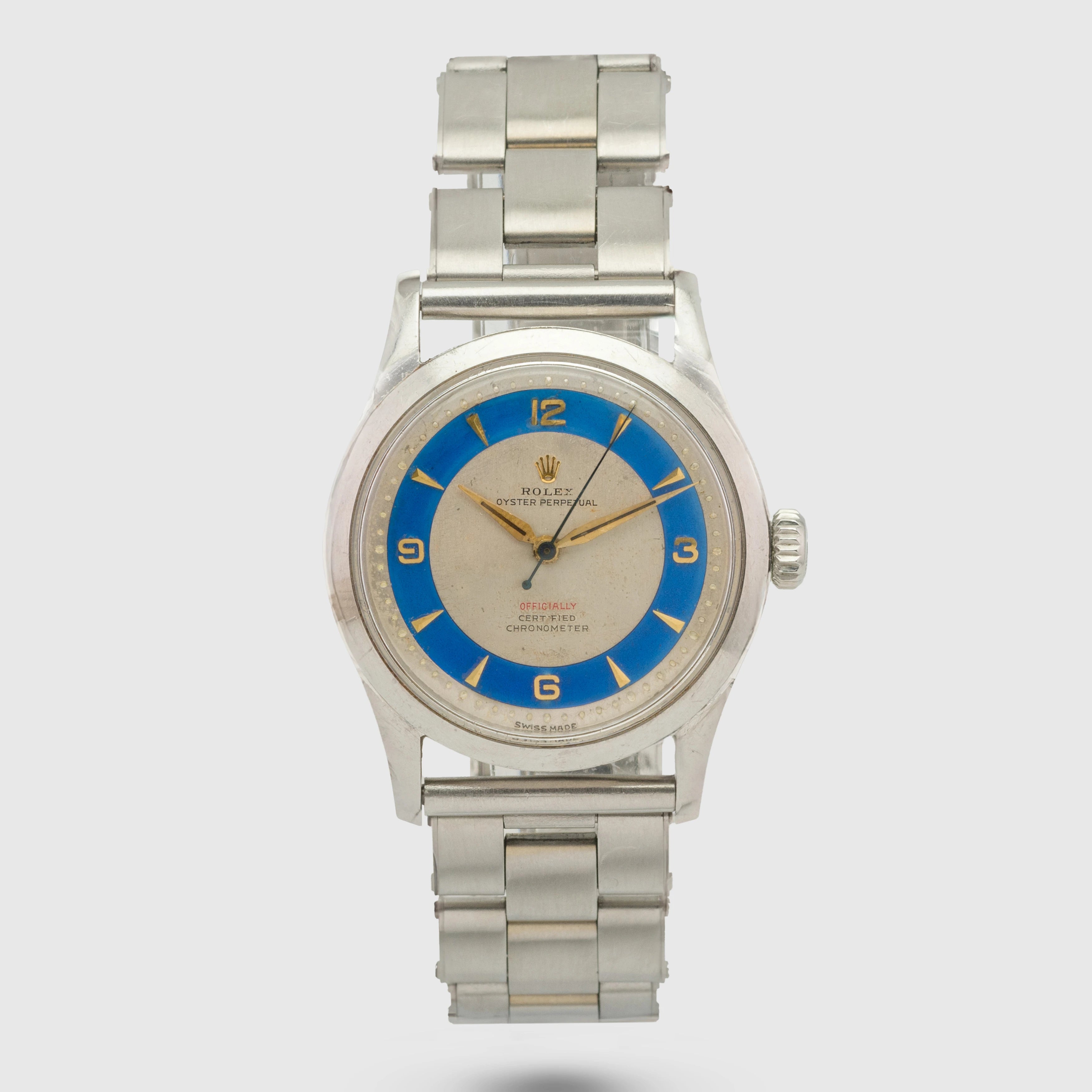 1954 Rolex Oyster Perpetual Bubbleback with Blue Enamel Dial Ref. 6332