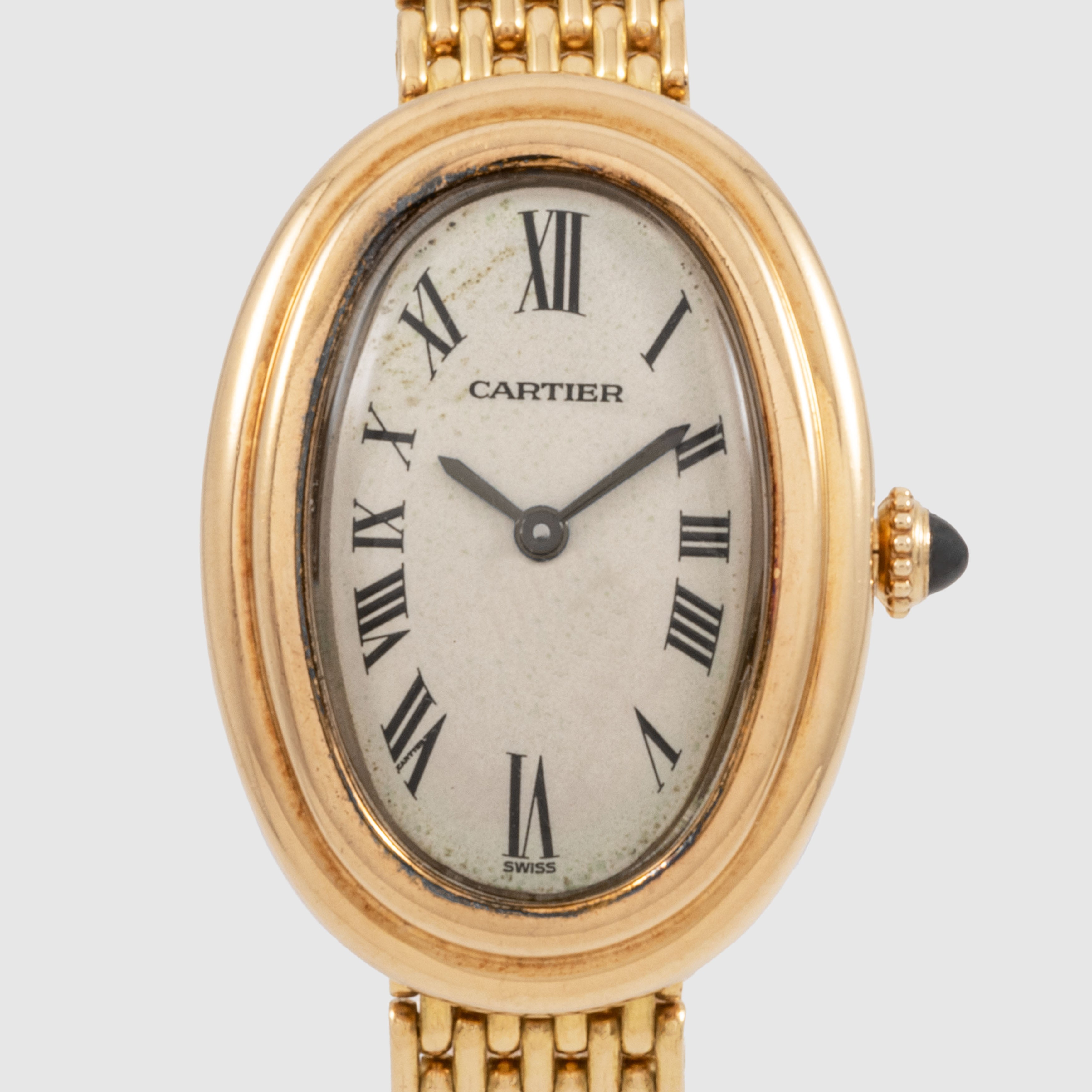 1970's Cartier Ladies Baignoire 18K Gold Ref. 7829 (with Box & Papers)