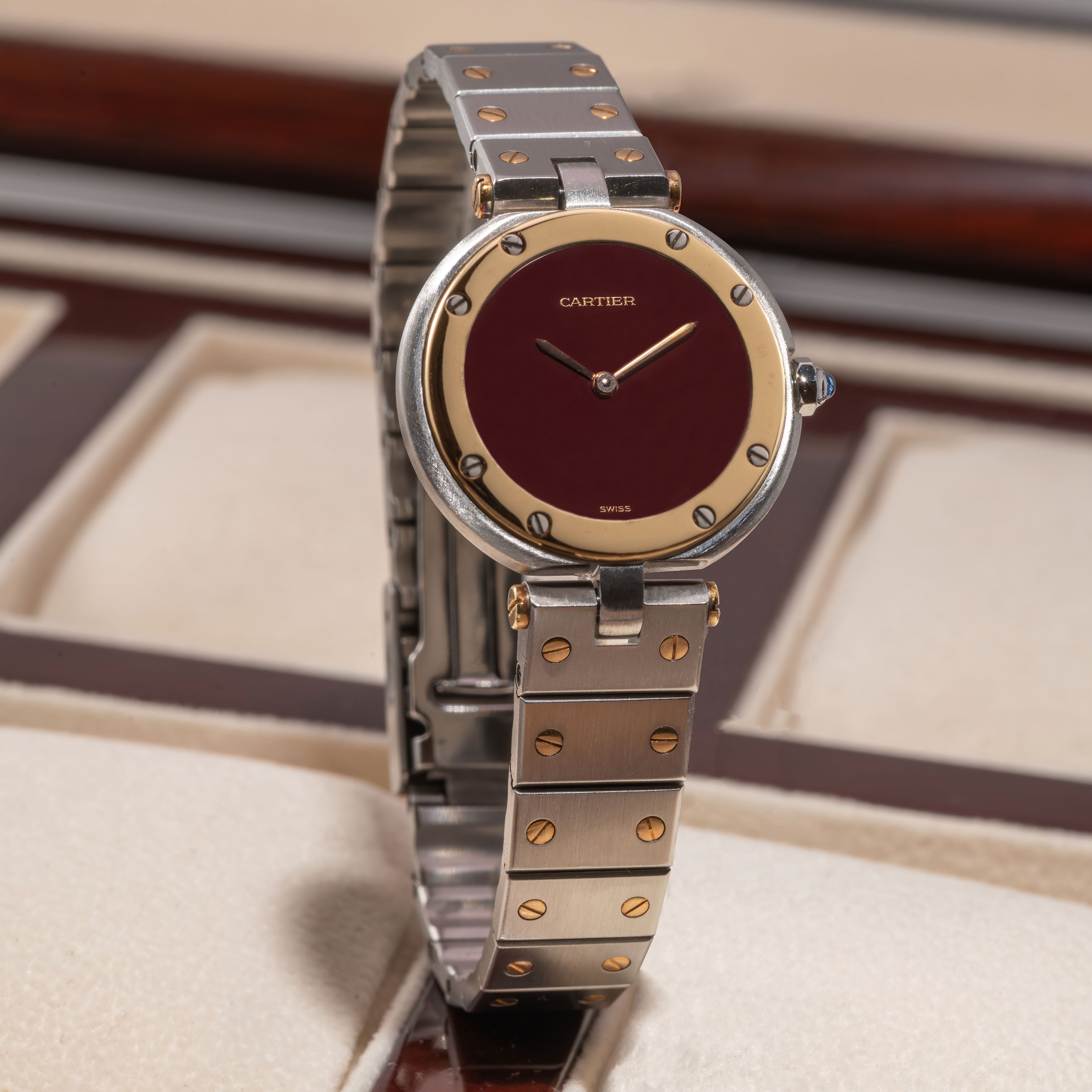 1990's Cartier Santos Burgundy Dial Ref. 8191