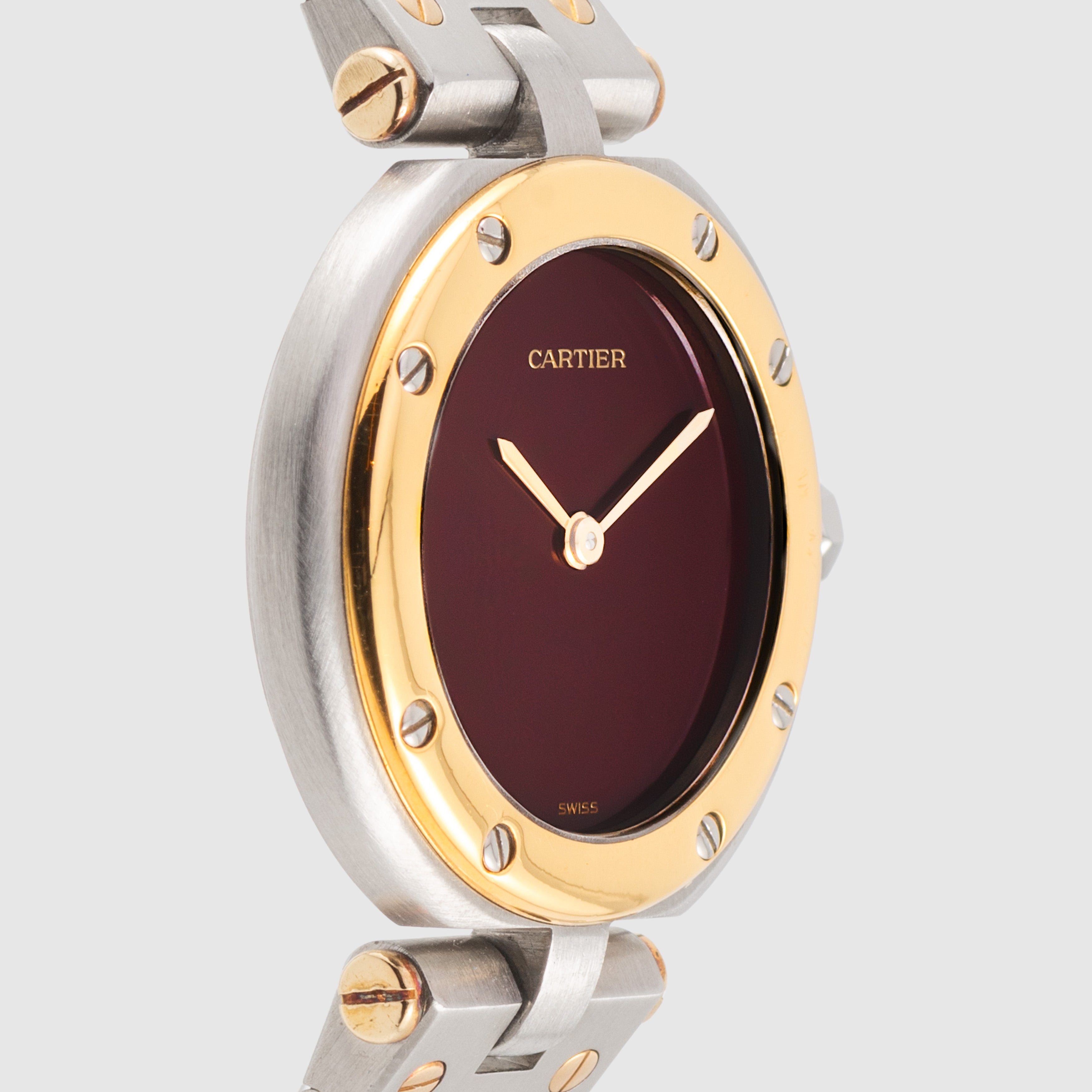 1990's Cartier Santos Burgundy Dial Ref. 8191