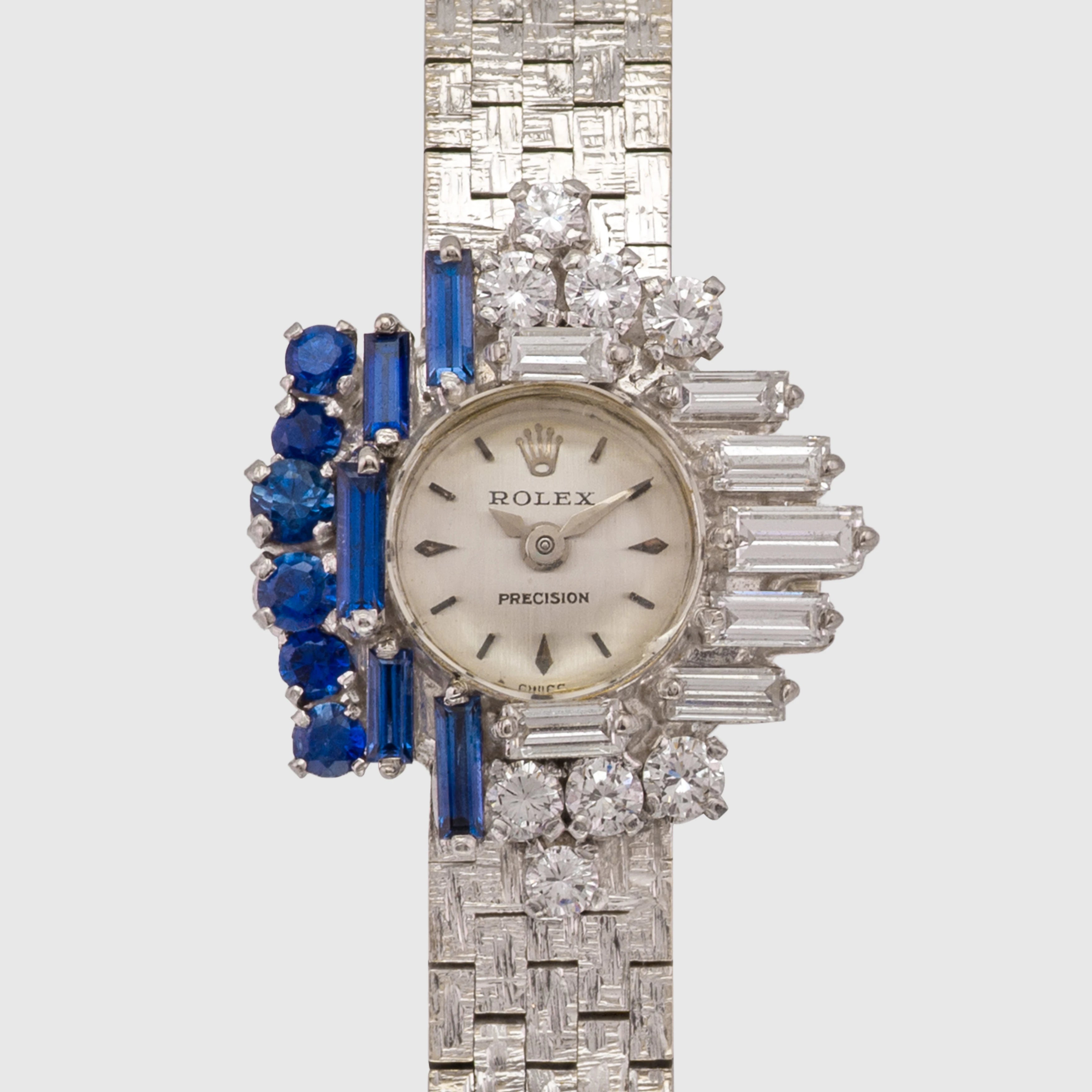 1952 Rolex Ladies Jewellery Watch White Gold with Sapphires and Diamonds Ref. 2882