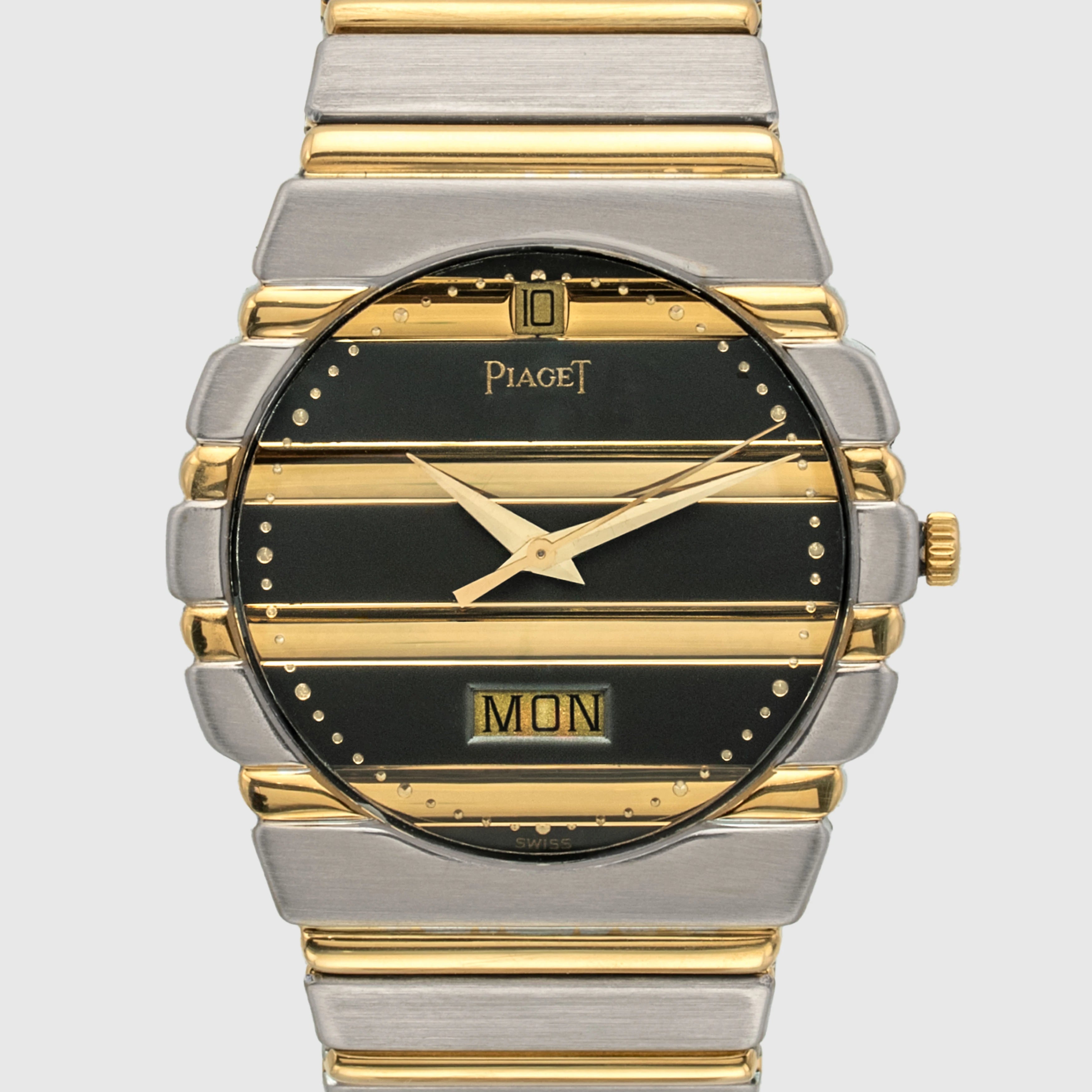 1985 Piaget Polo Grey Dial with Gold Gradrons 18K WG & YG Ref. 15562 C701