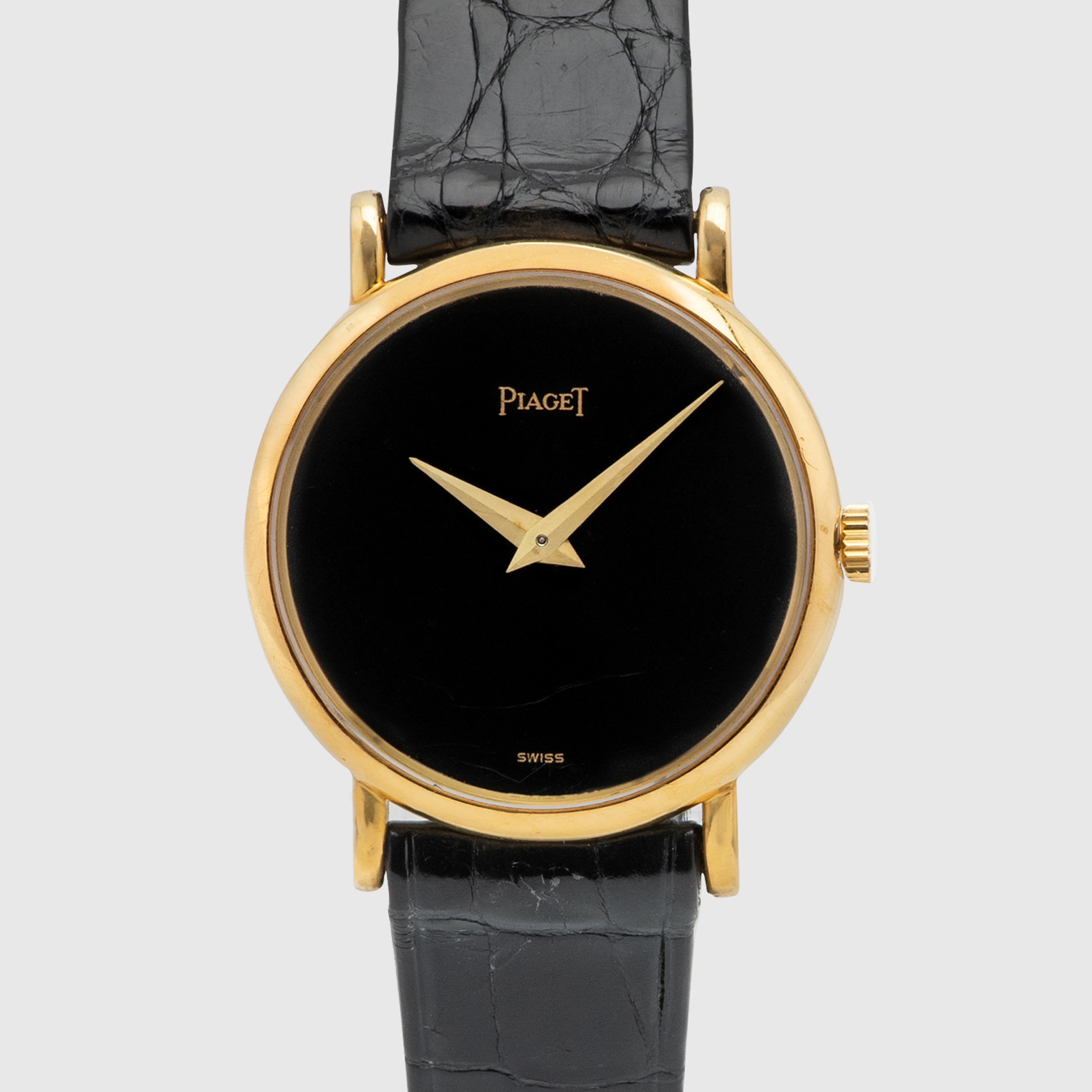 1990's Piaget Dancer 18k Yellow Gold Onyx Dial Ref. 9005