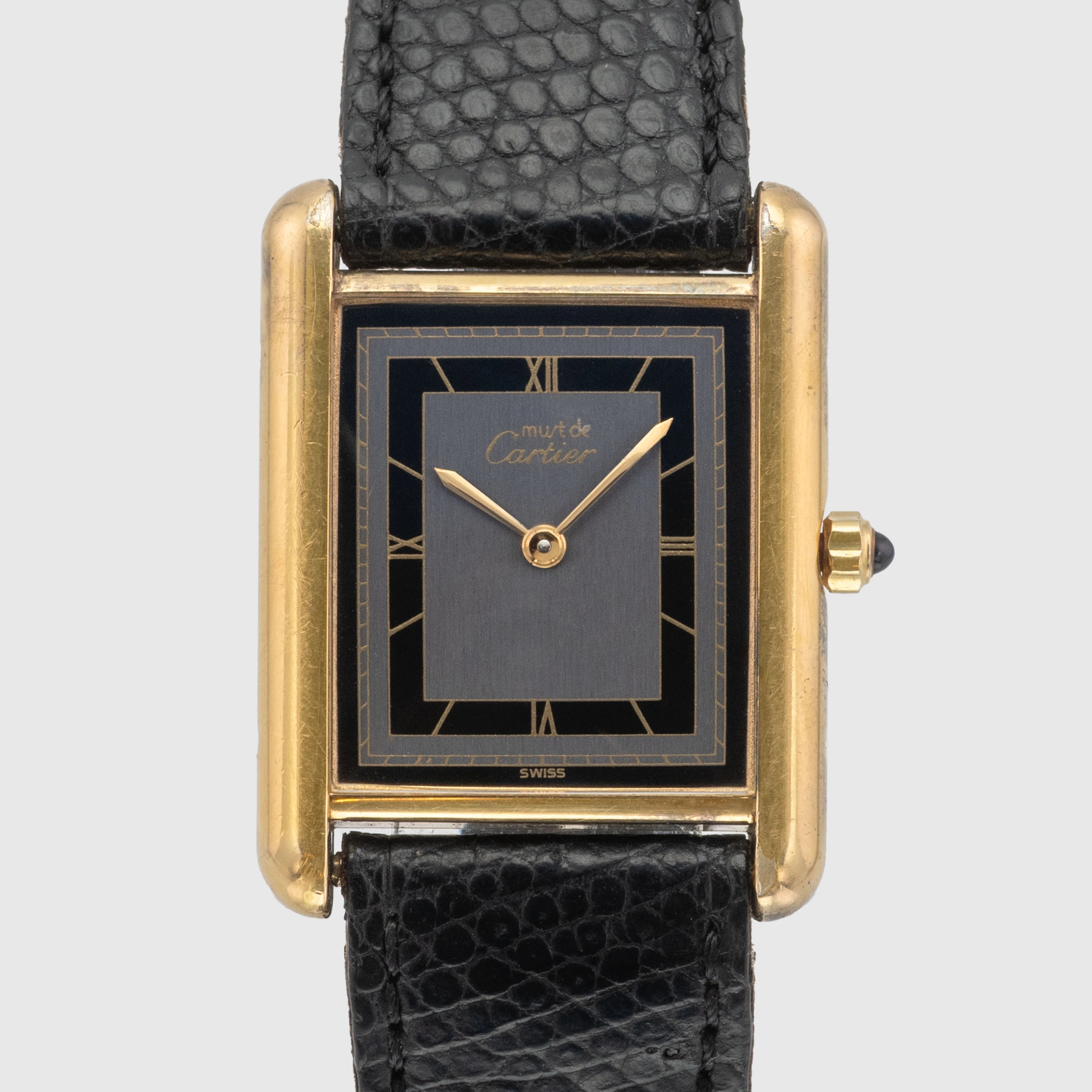 1980's Cartier Must De Cartier Tank 'Slate Dial' Ref. 681006