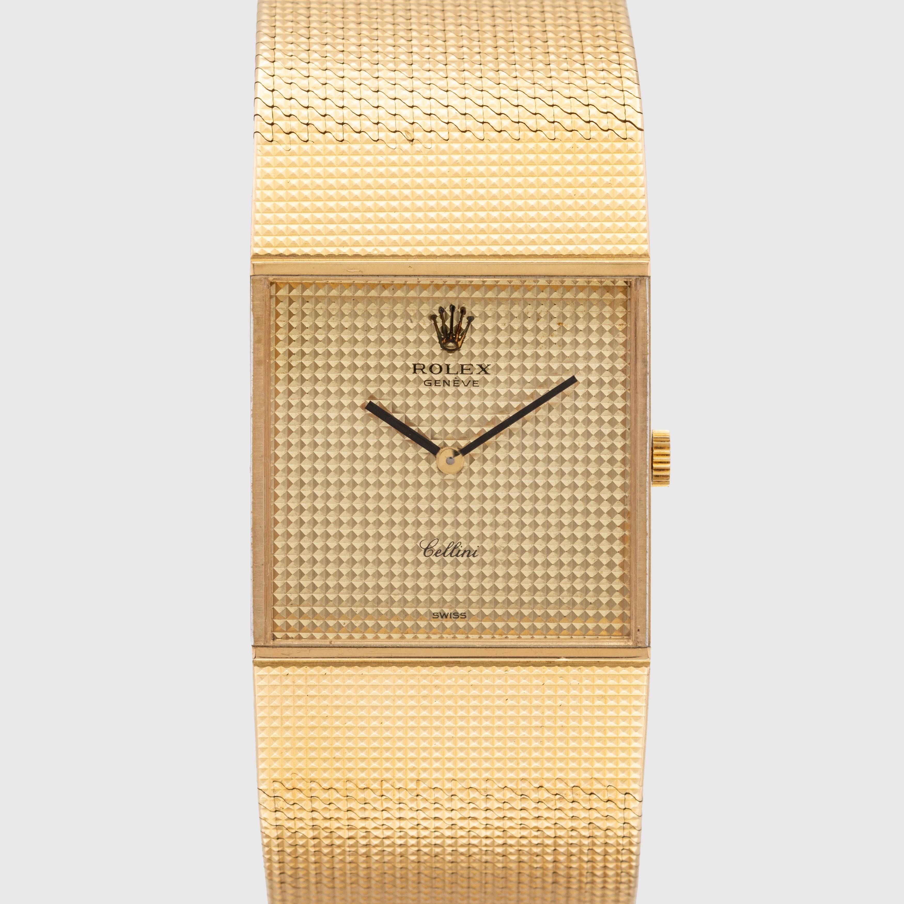 1981 Rolex King Midas Cellini Hobnail Dial Unpolished Ref. 4312/8 (with Papers)