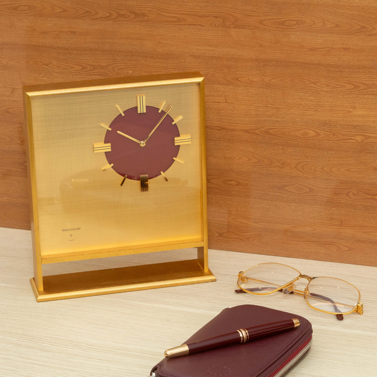 Jaeger Le Coultre Table Clock (with Box)