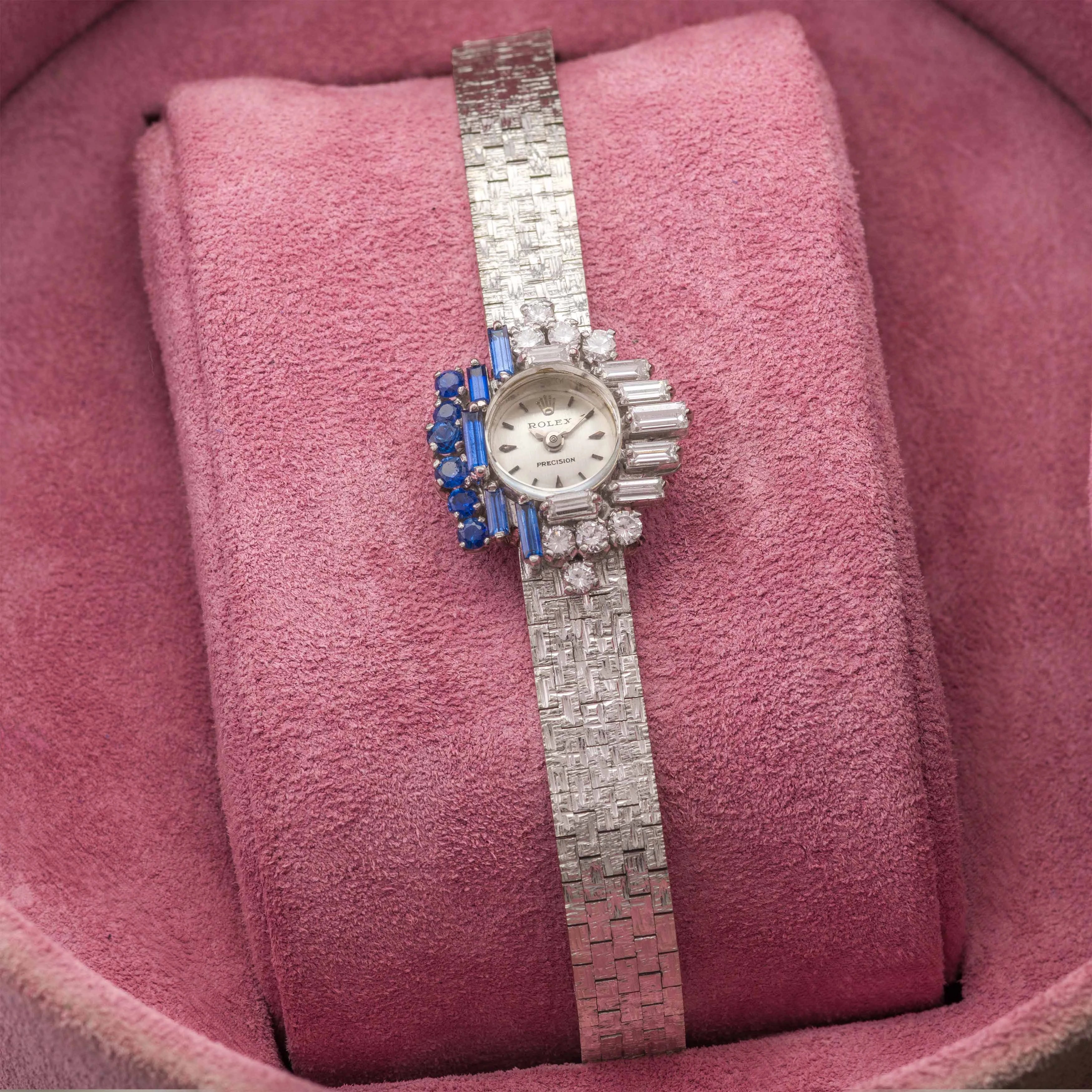 1952 Rolex Ladies Jewellery Watch White Gold with Sapphires and Diamonds Ref. 2882