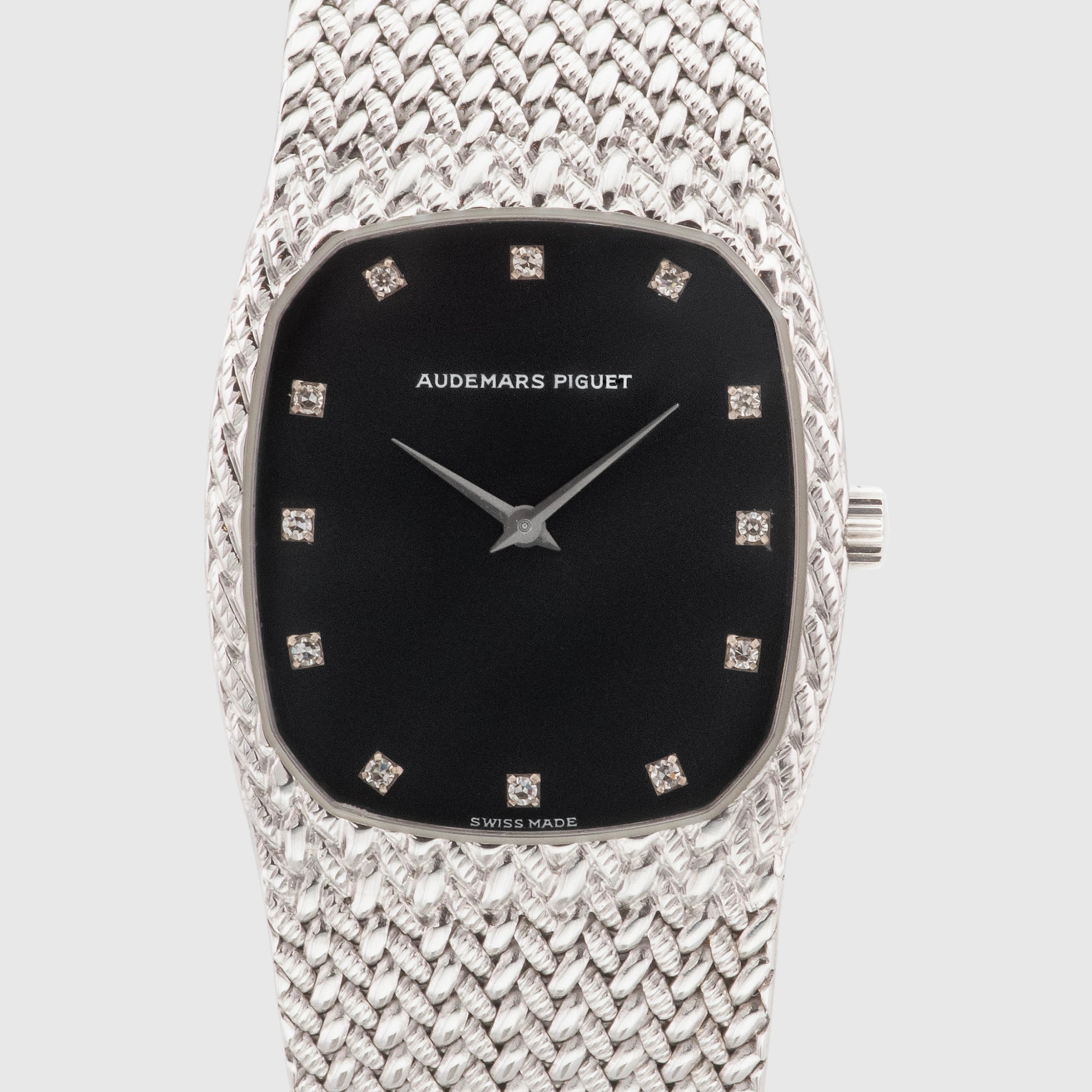 1980's Audemars Piguet Cobra White Gold Black with Diamonds Dial Ref. 14126BC