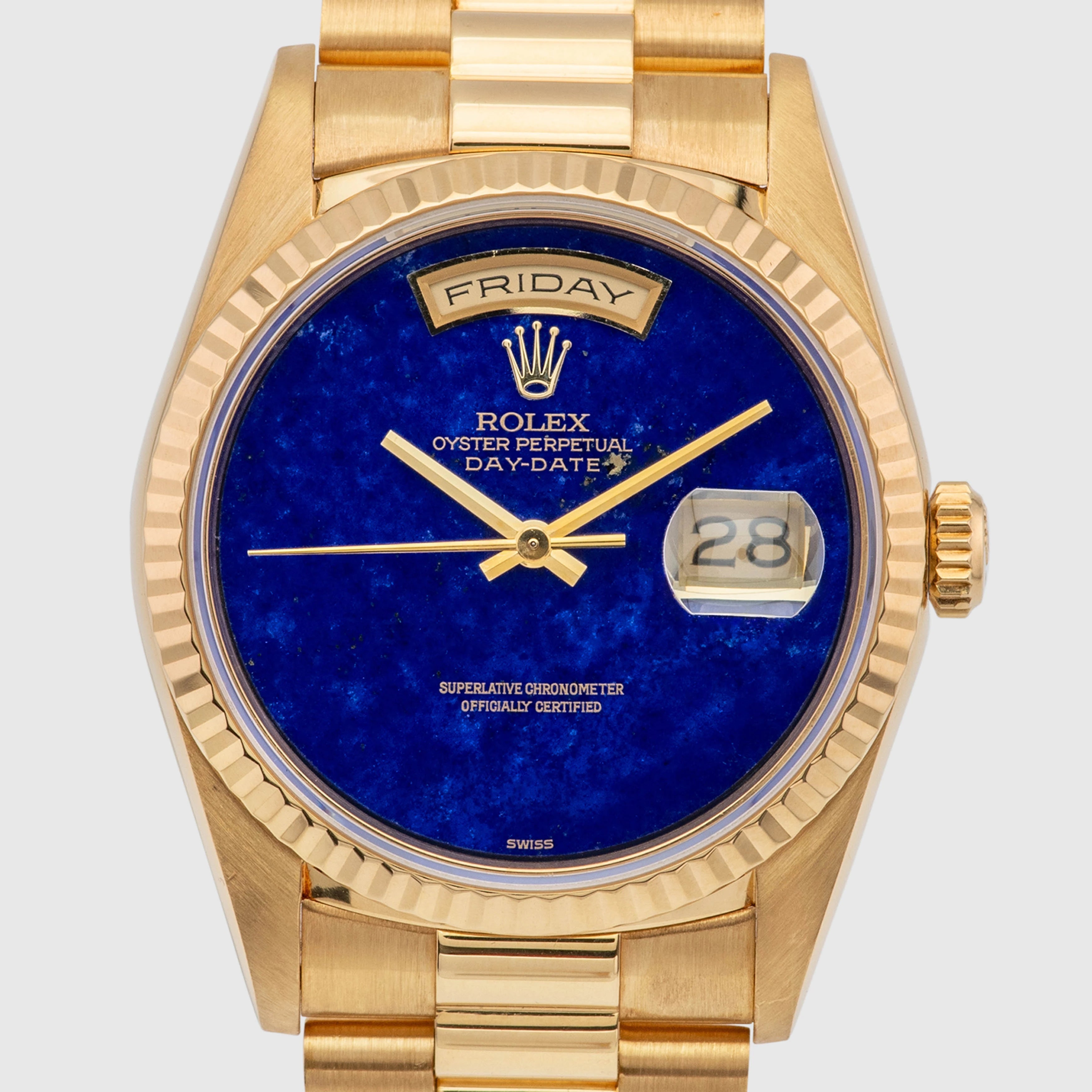 1990 Rolex Day Date Lapis Dial Ref. 18238