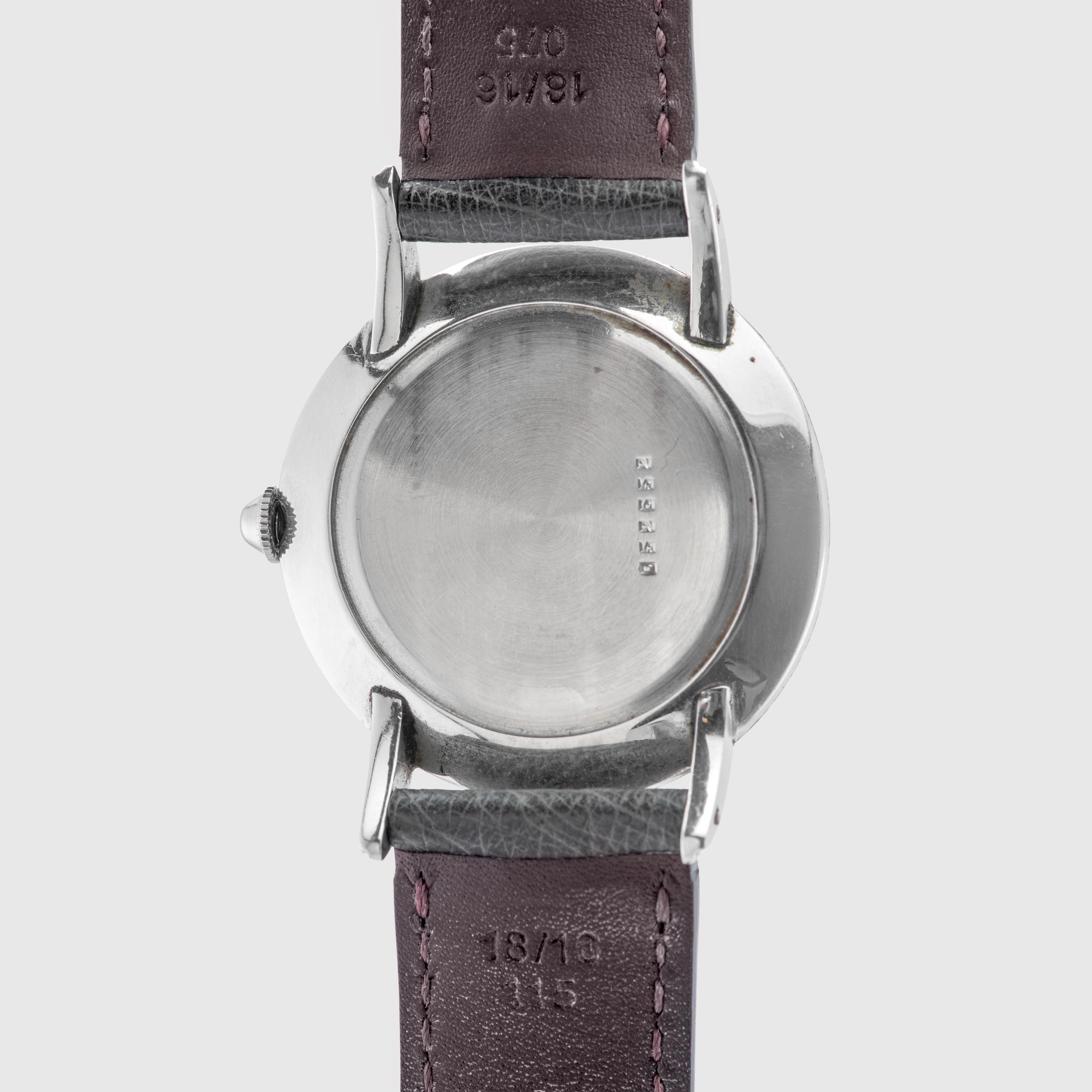 1940 Rolex Dress Watch Stainless Steel Salmon dial retailed by Beyer Ref. 4051