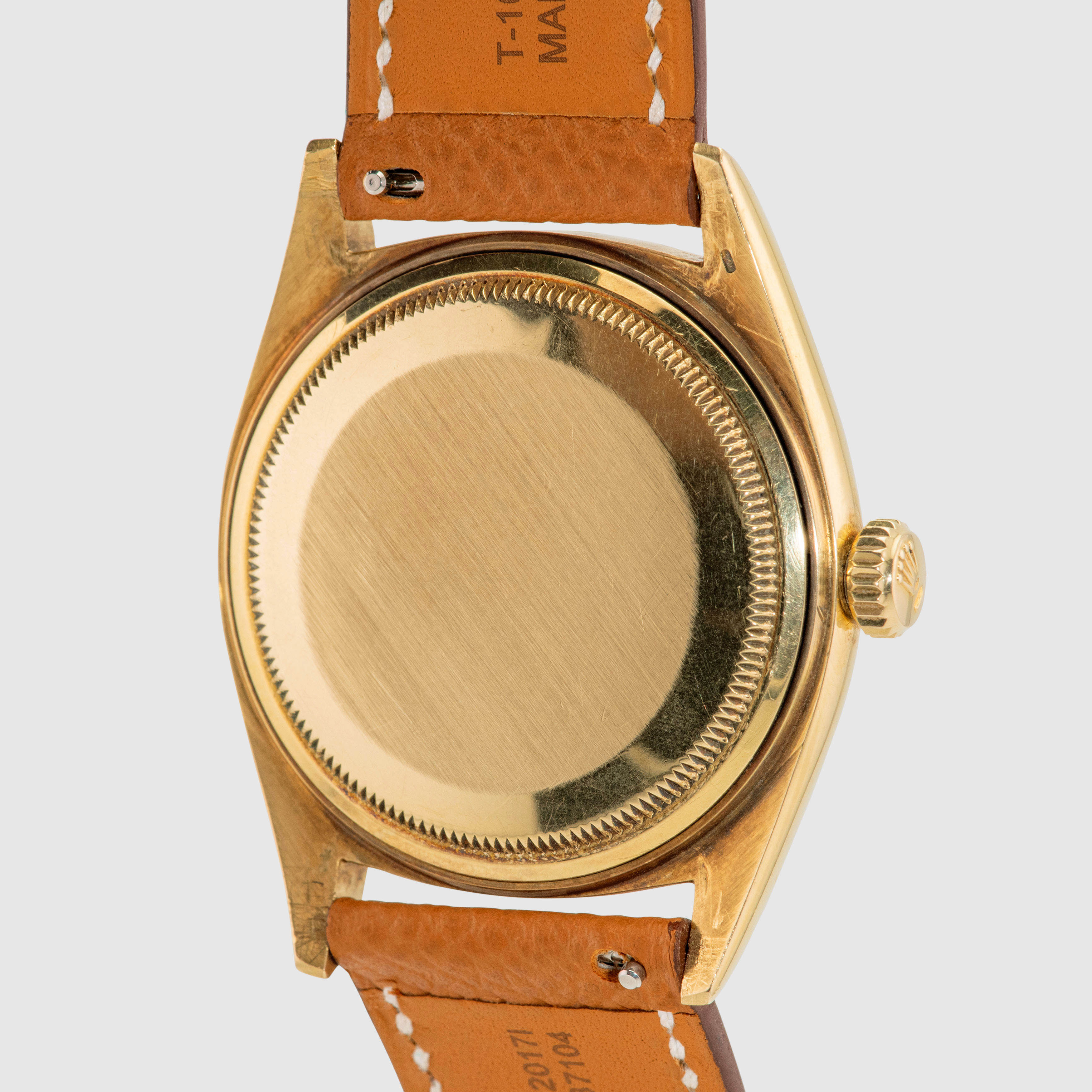 1960 Rolex Datejust 18k Yellow Gold Arabic Hindi Numerals Champagne Dial Ref. 1601