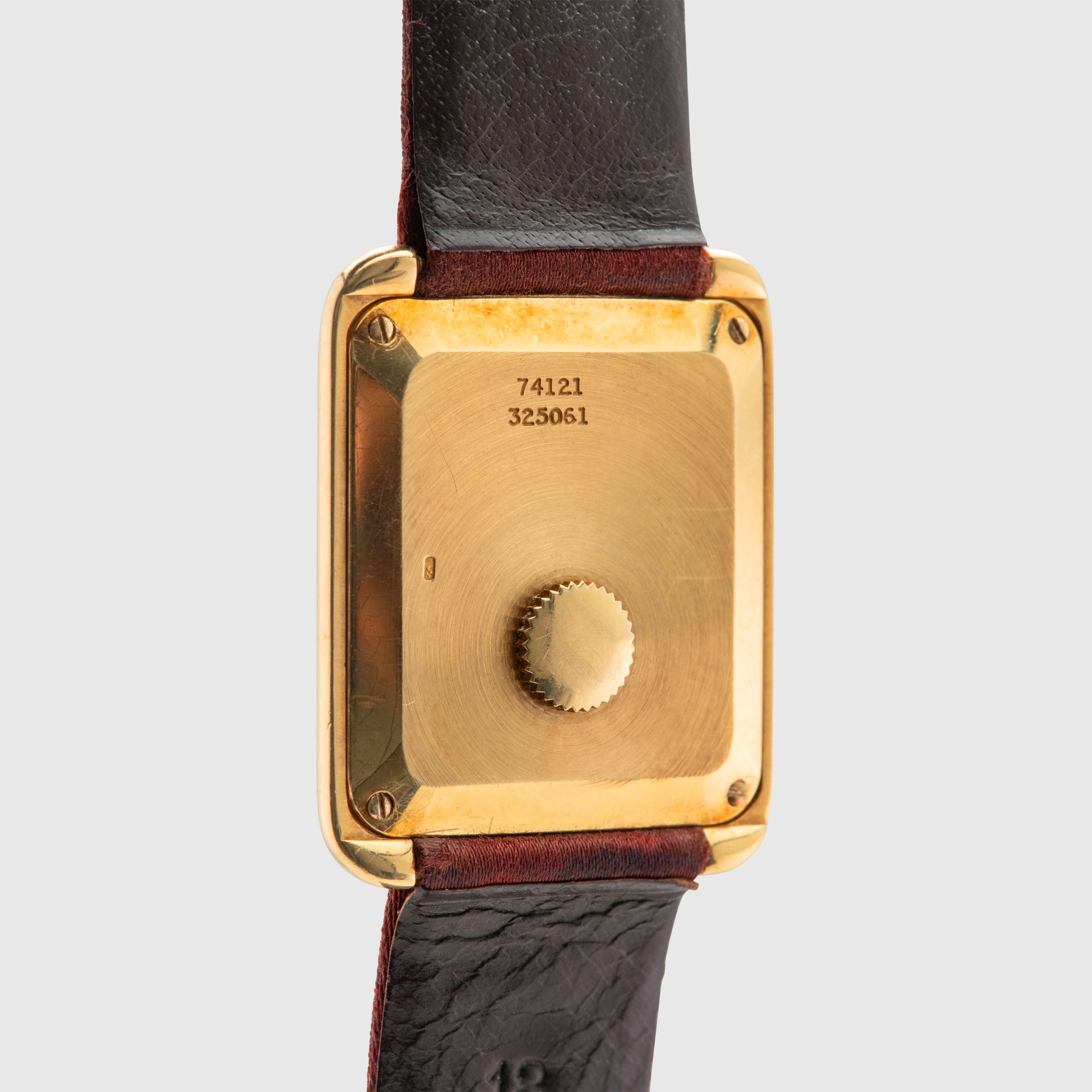 1970's Piaget Protocole Burgundy Dial Yellow Gold Ref. 74121 (with Special Box)