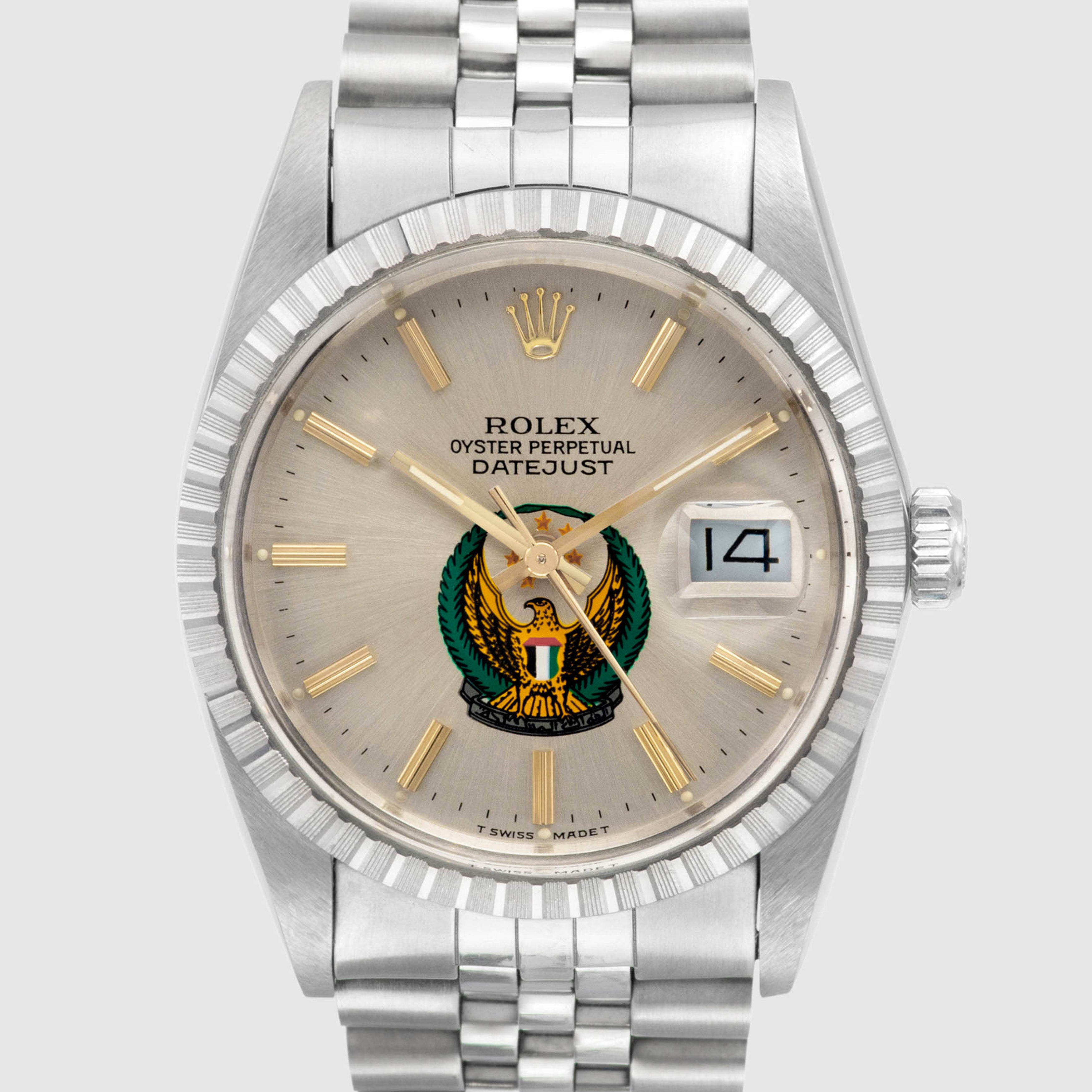 1987 Rolex Datejust Silver Dial 'UAE Armed Forces' Unpolished Like New Ref. 16030 (Full Set)
