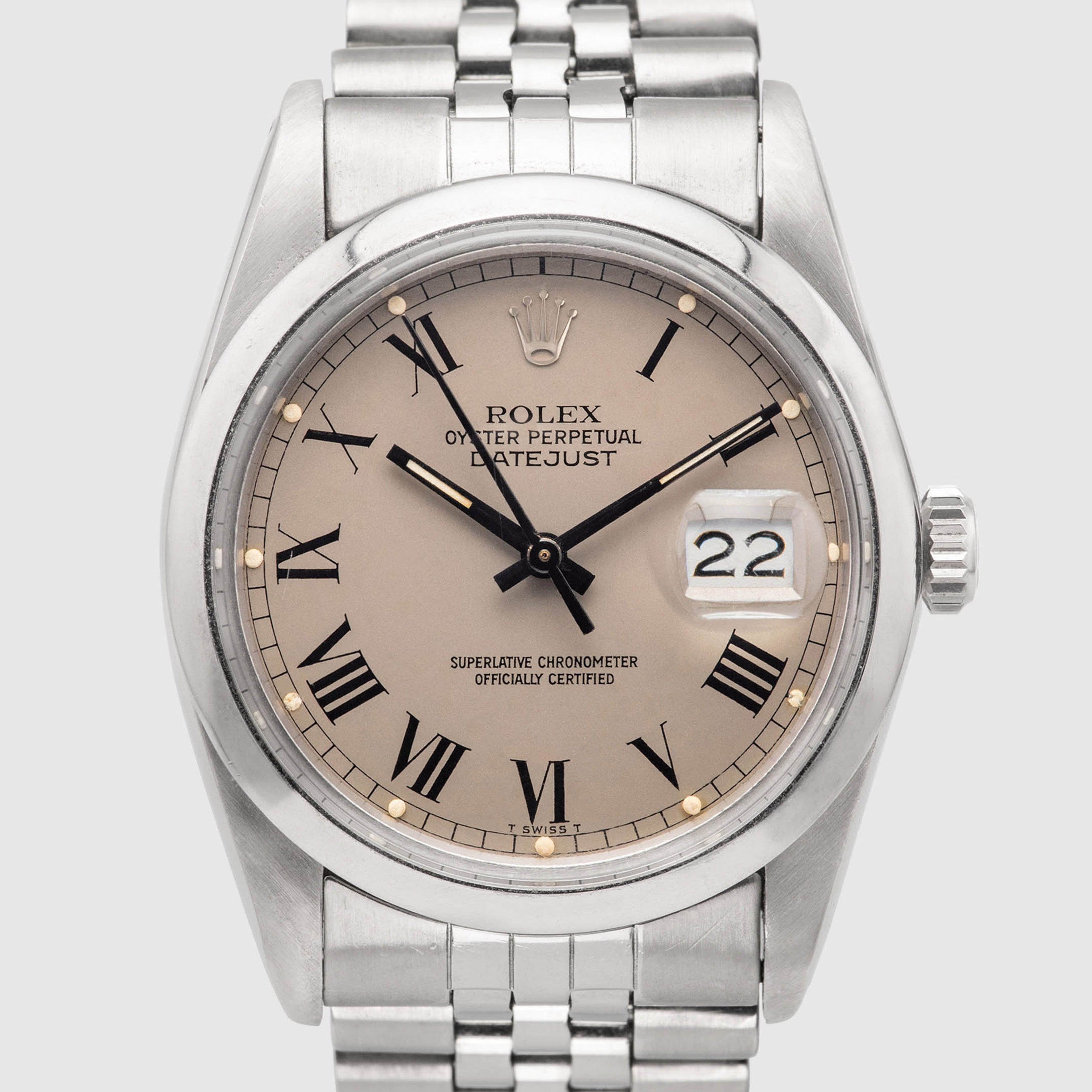 1983 Rolex Datejust Grey Buckley Dial Ref. 16000 (Full Set)
