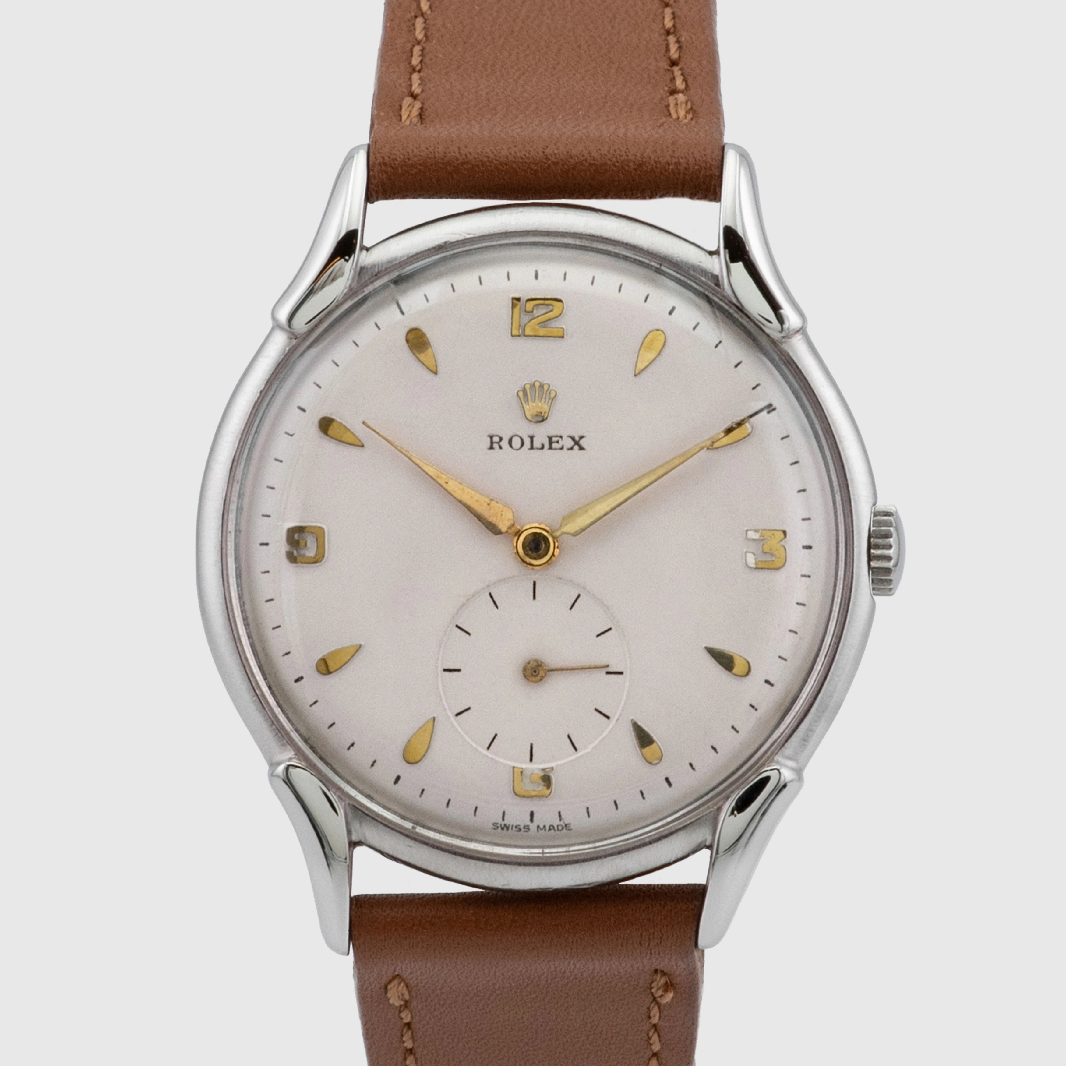 1954 Rolex Precision Stainless Steel Curved Extended Lugs Ref. 4498