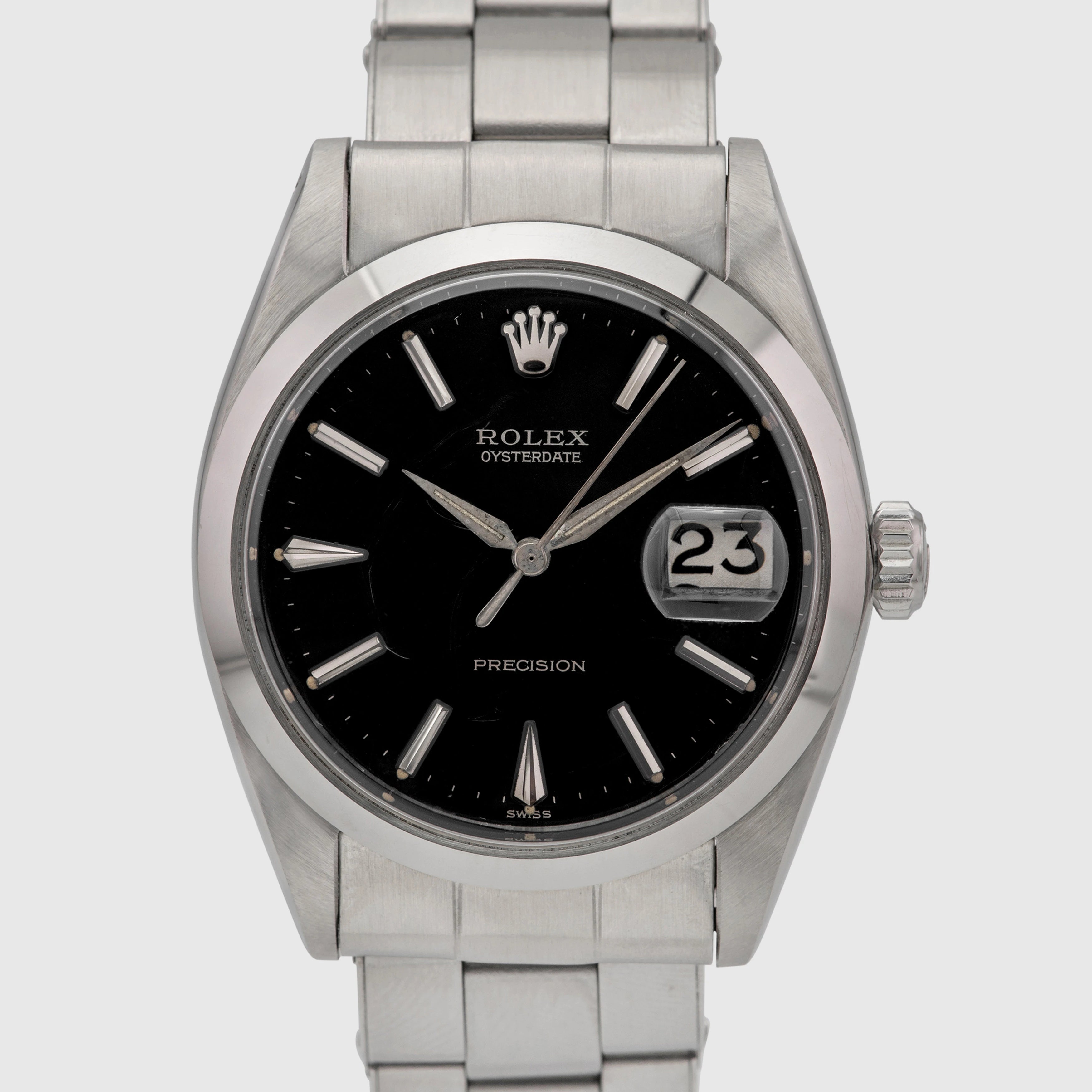 1964 Rolex Oyster Date Precision Black Gilt Dial NOS Ref. 6694