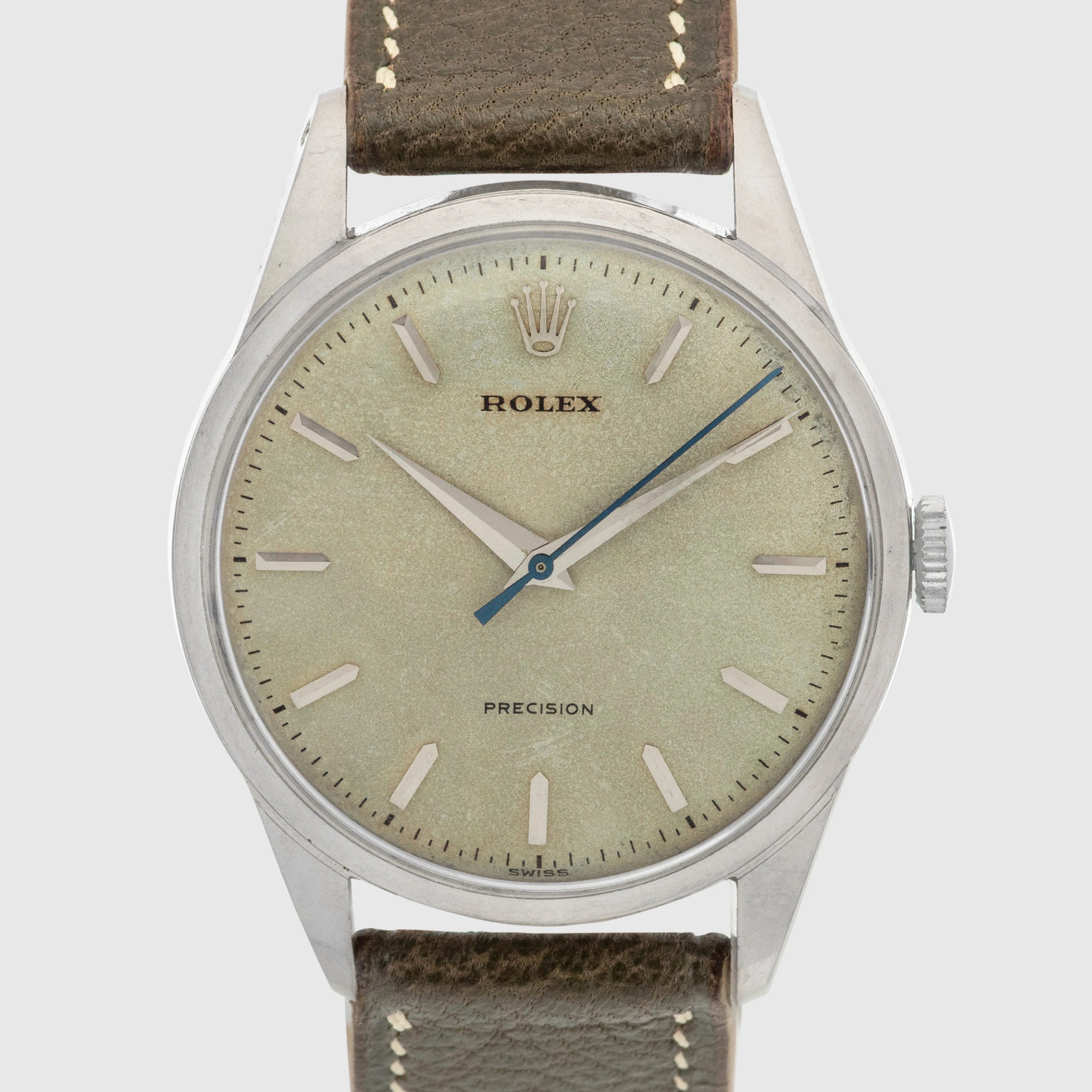 1954 Rolex Dress Watch Stainless Steel Sand Finish Dial Ref. 8896