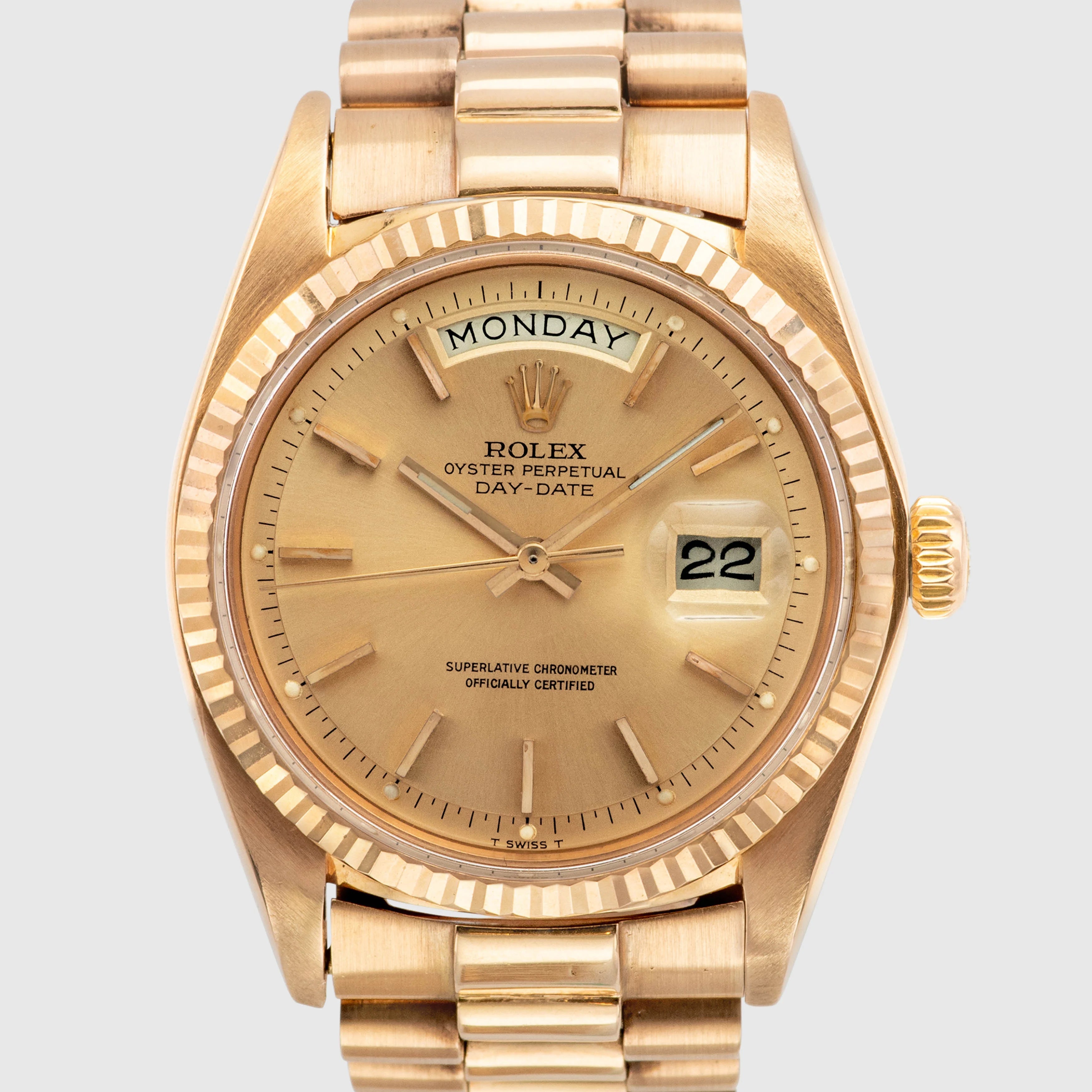 1977 Rolex Day Date 18K Pink Gold & Pink Dial Ref. 1803