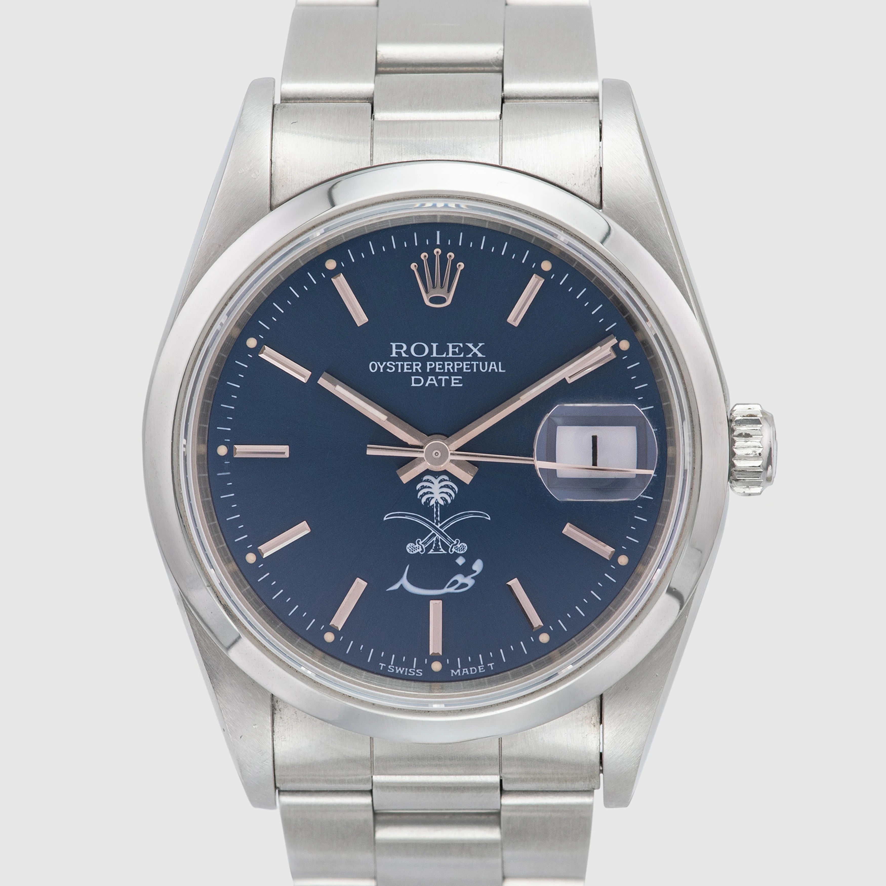 1991 Rolex Oyster Perpetual Date Saudi Logo 'Fahd' Ref. 15200