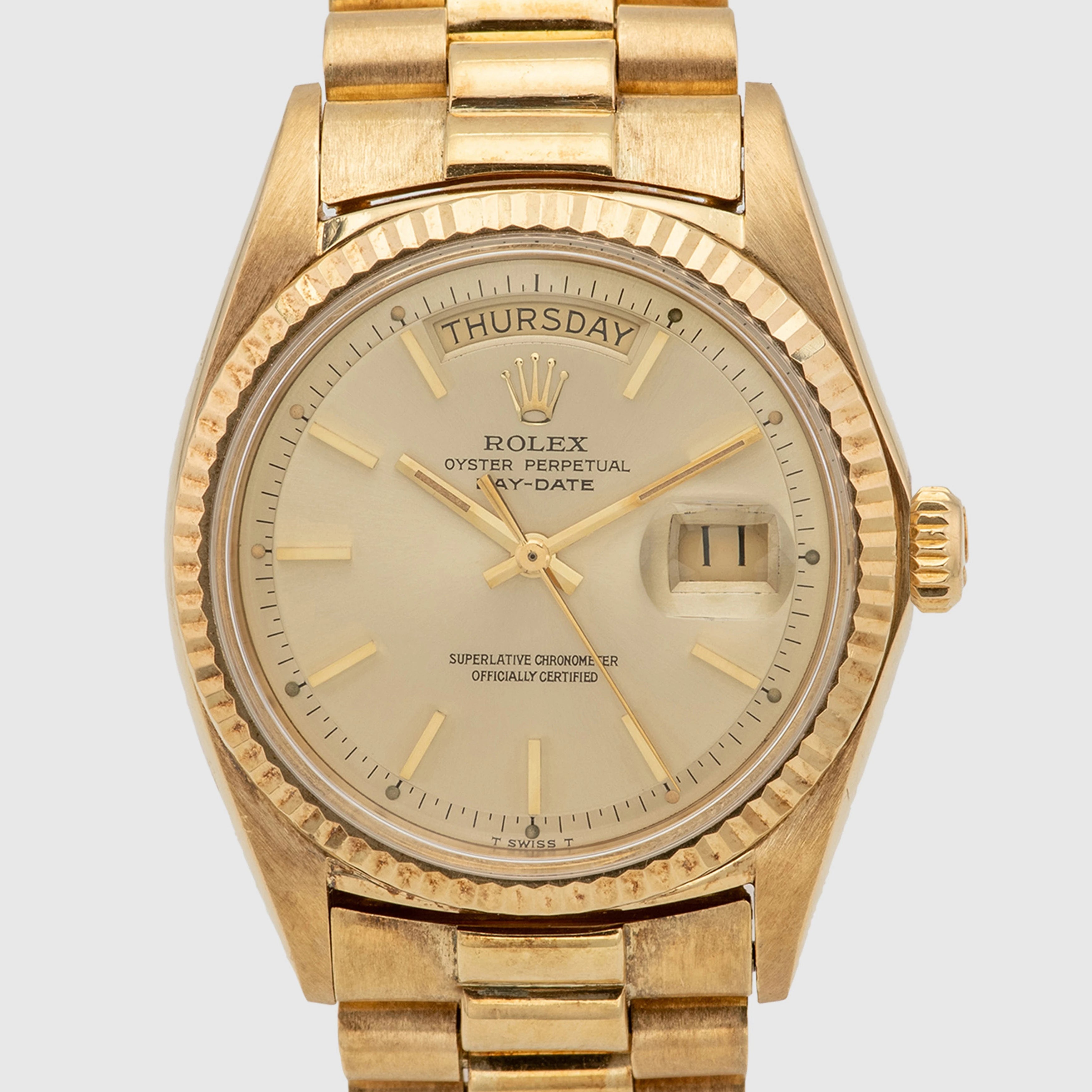 1970 Rolex Day Date Champagne Big Logo Clasp Ref. 1803