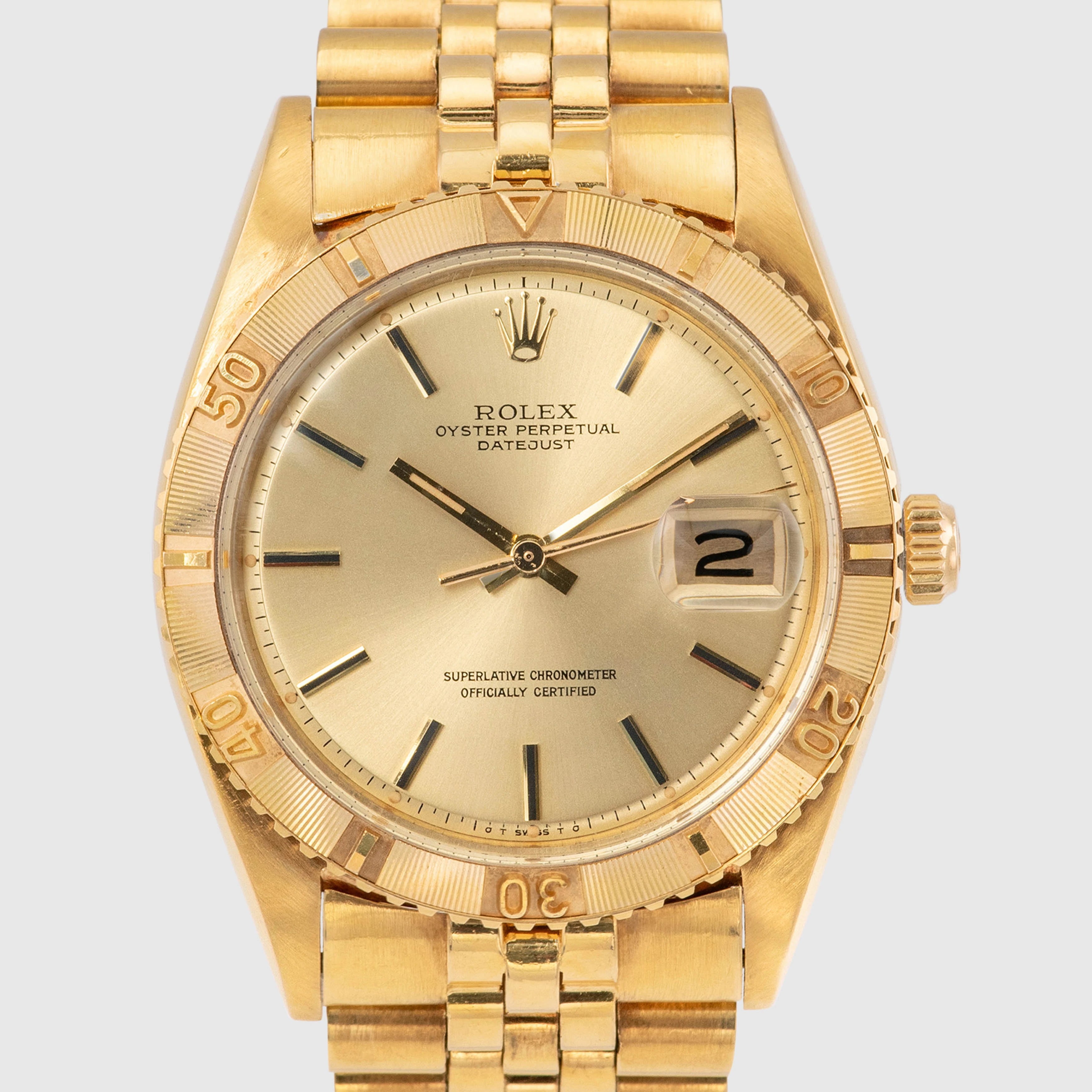 1978 Rolex Datejust Thunderbird 18K YG Champagne Dial Ref. 1625