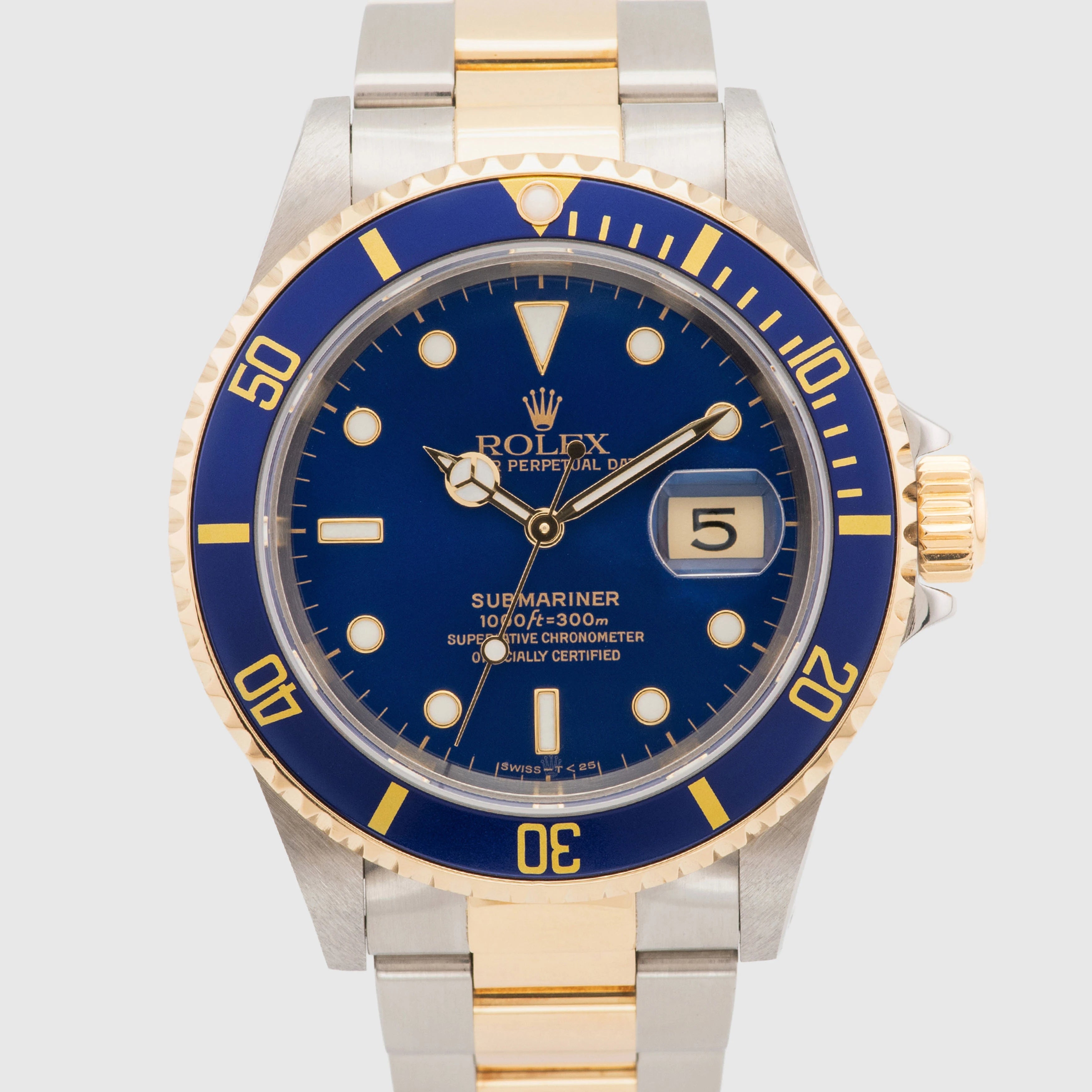 1997 Rolex Submariner Blue Dial St/G Ref. 16613 (with Orig. Papers and CPO Warranty)