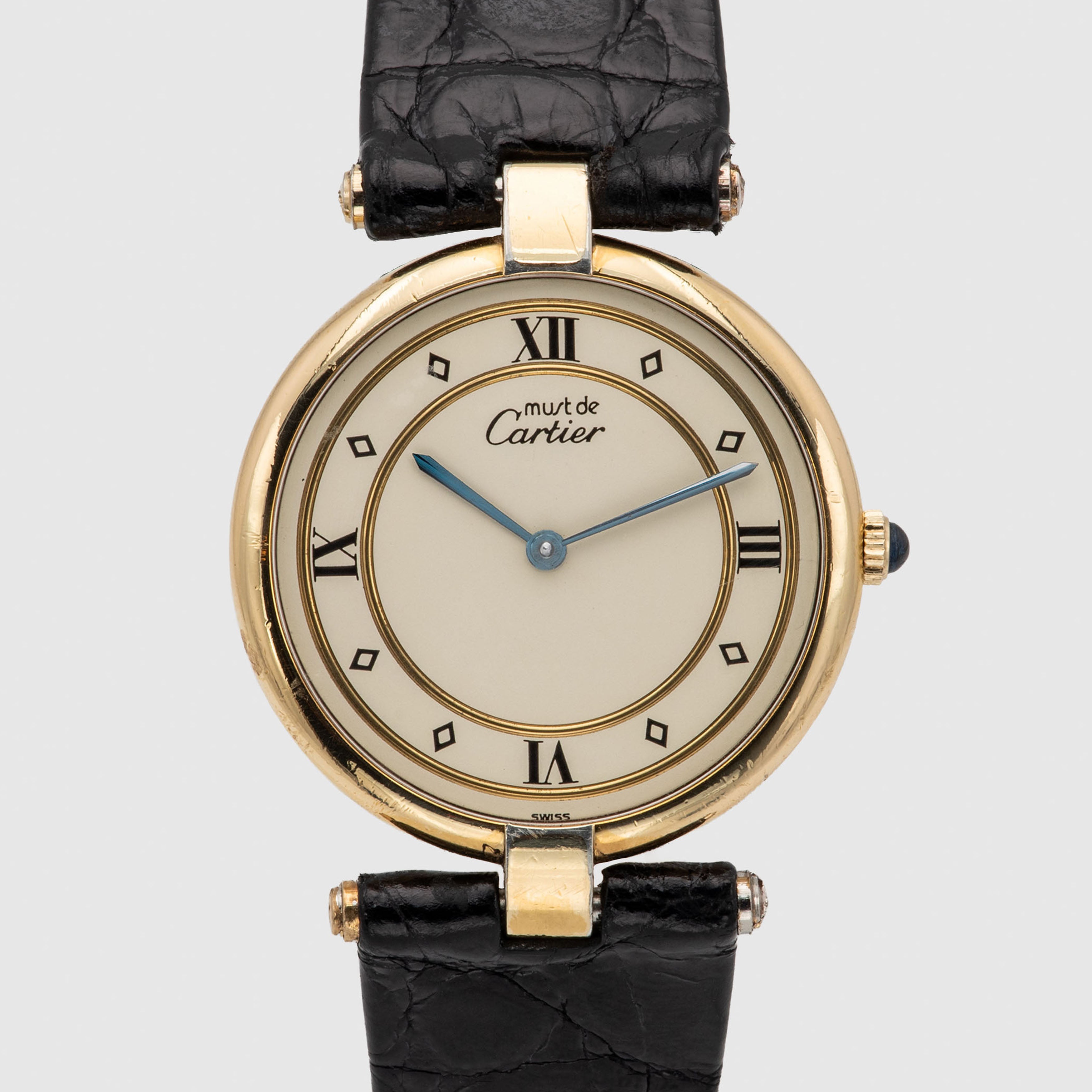 1990's Cartier Must De Vermeil Ivory Dial Ref. 590003