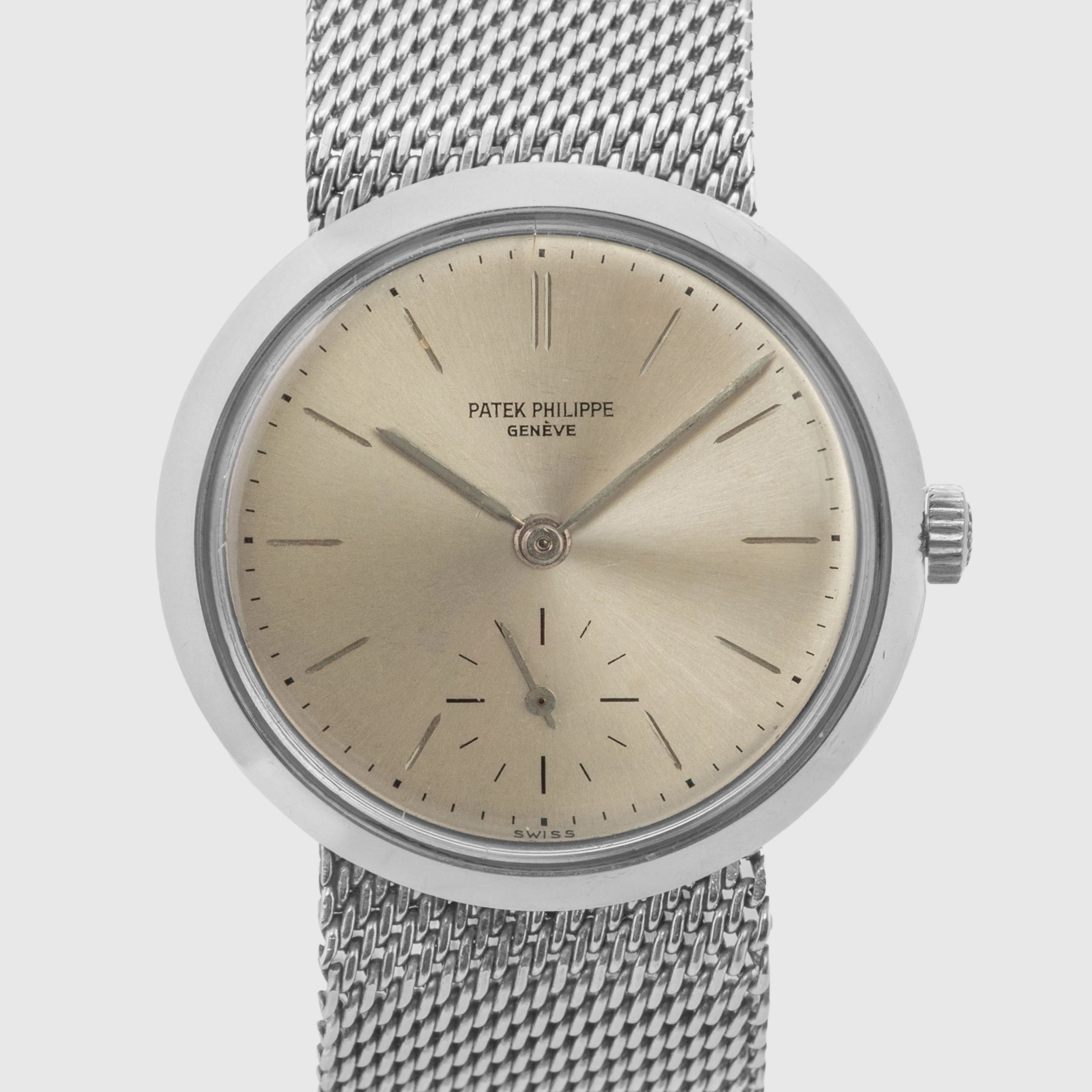 1958 Patek Philippe Calatrava Stainless Steel Millanaise Bracelet Ref. 3418