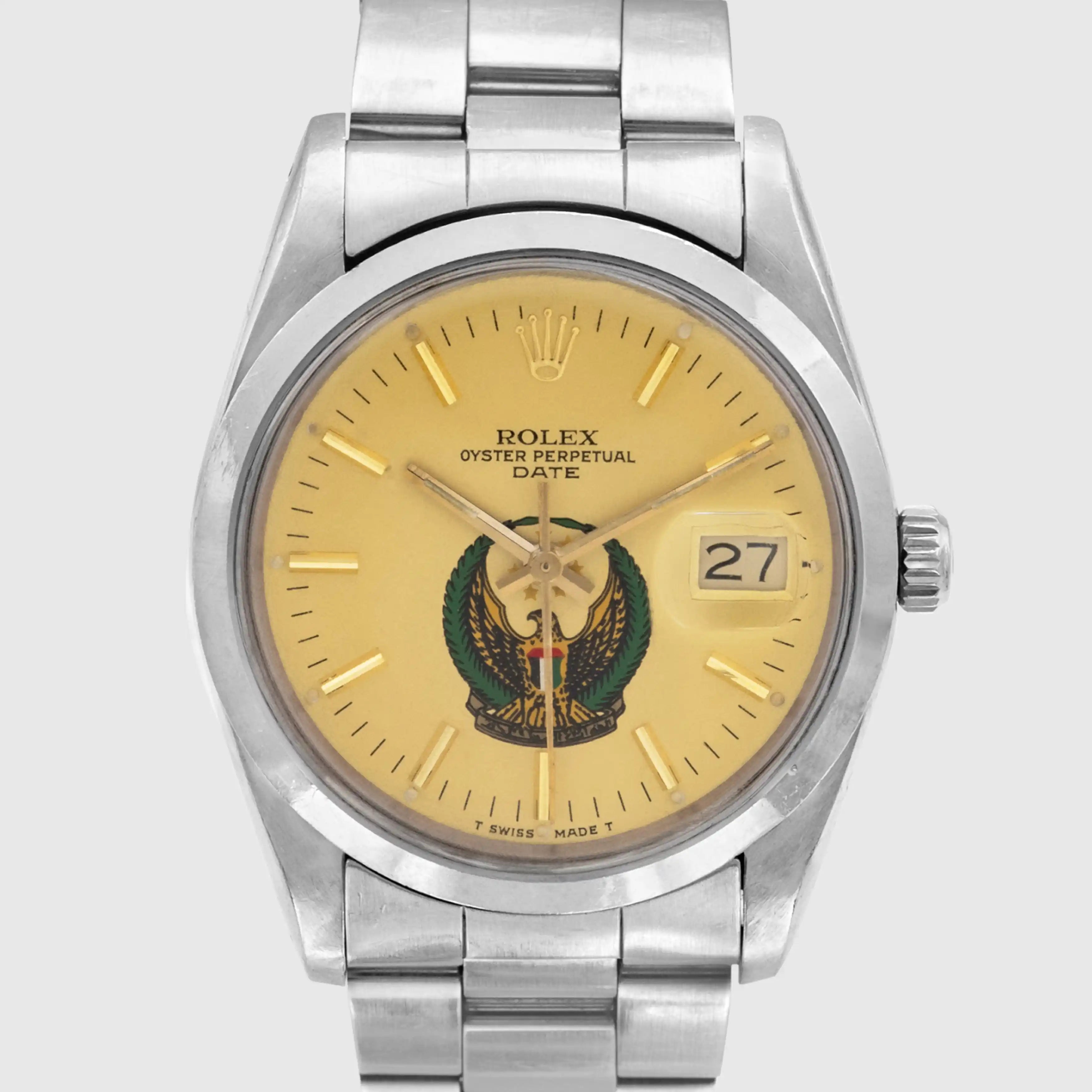 1985 Rolex Oyster Perpetual Date Champagne Dial 'UAE Armed Forces' Ref. 15000