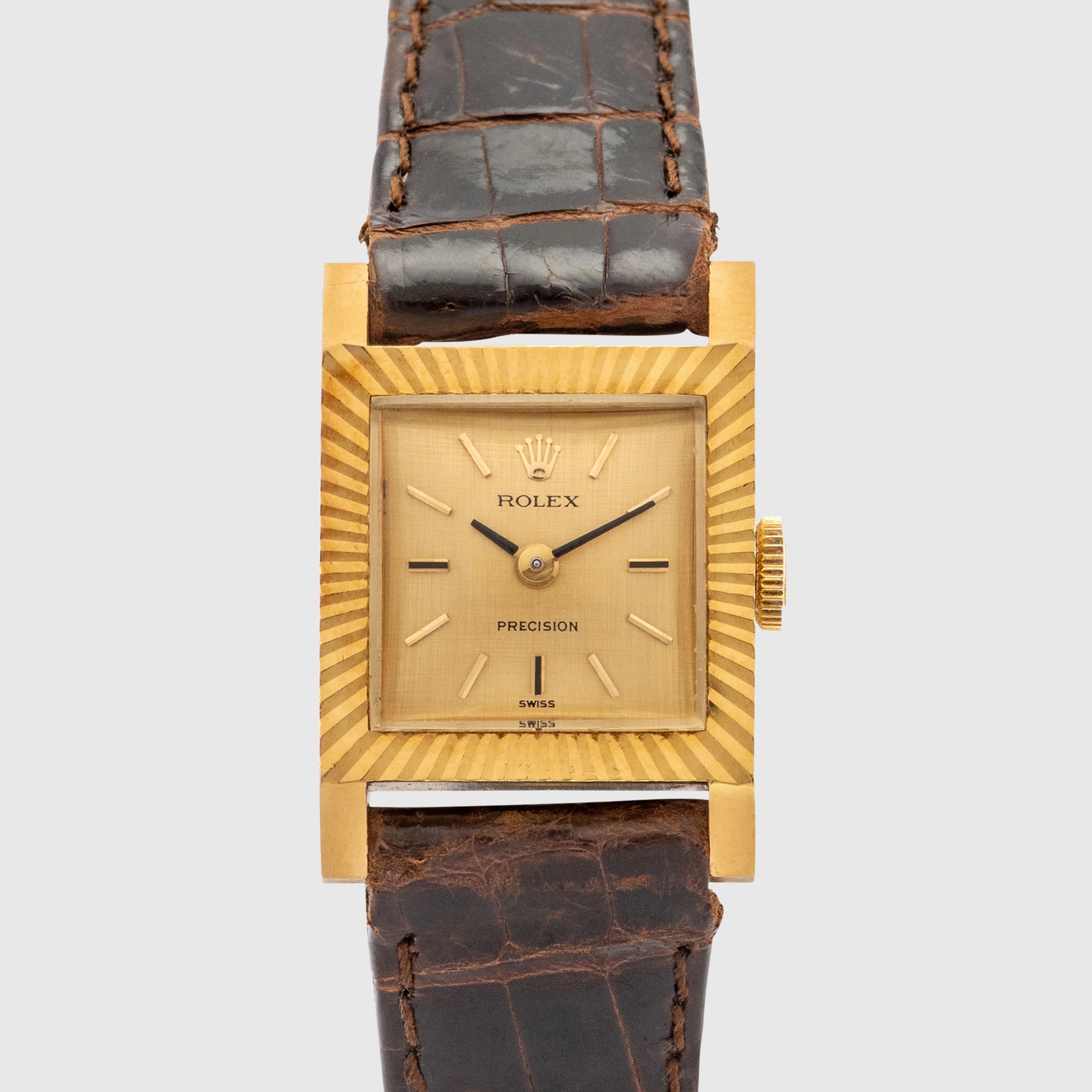 1972 Rolex Precision Champagne Linen Dial Yellow Gold 'Like new' Ref. 2157