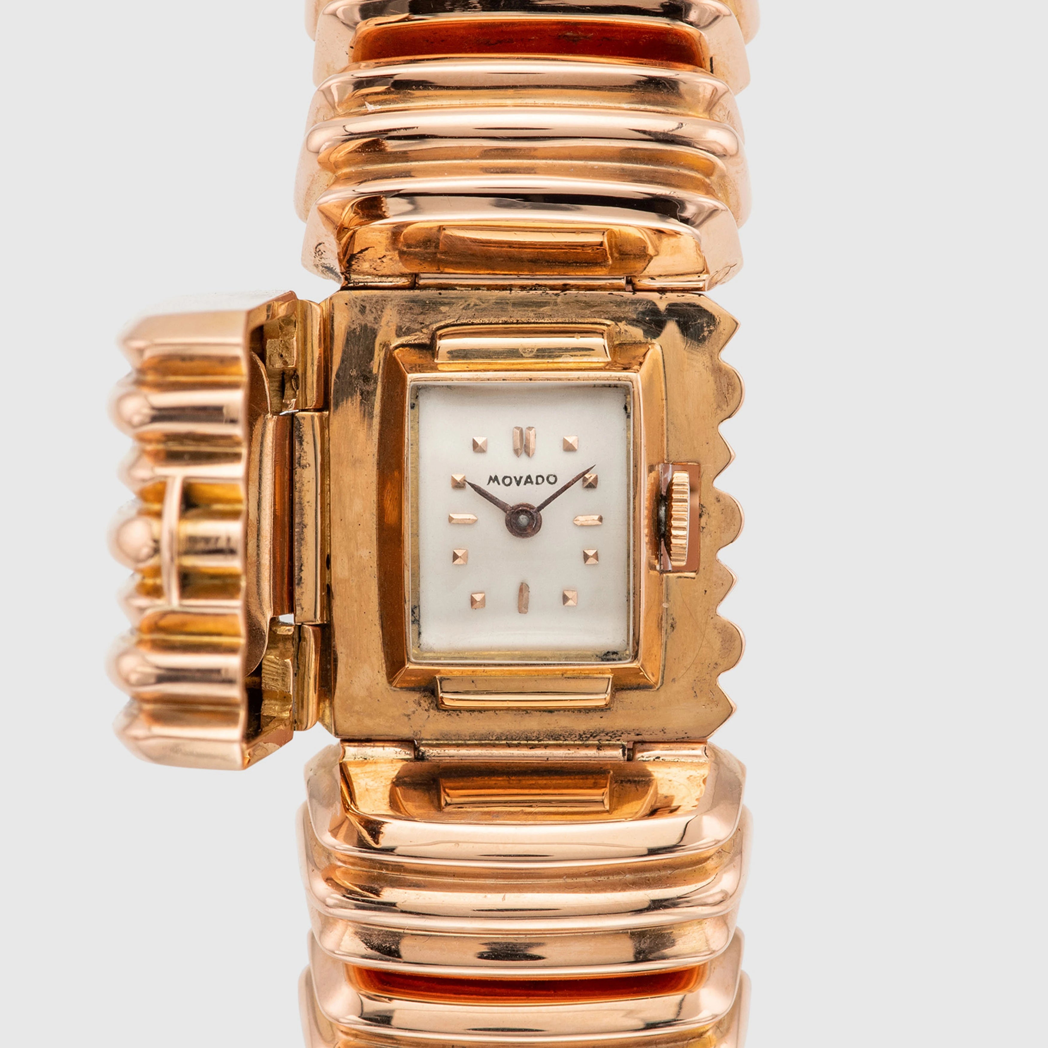 1970’s Movado Bracelet Watch 18K Pink Gold - Unworn Ref. 565008