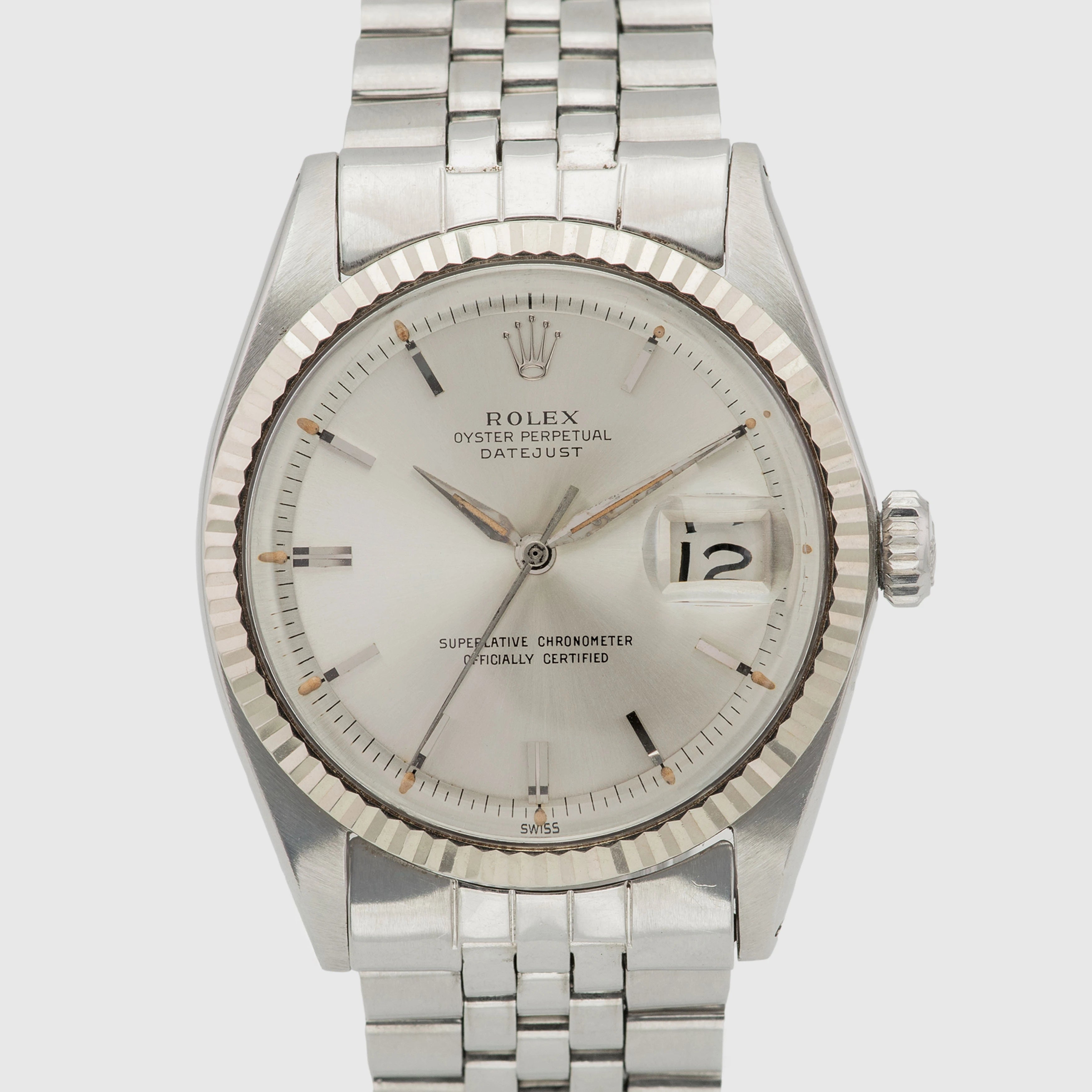 1963 Rolex Datejust Silver Dial St/WG Ref. 1601/4 (with Box & Paper)