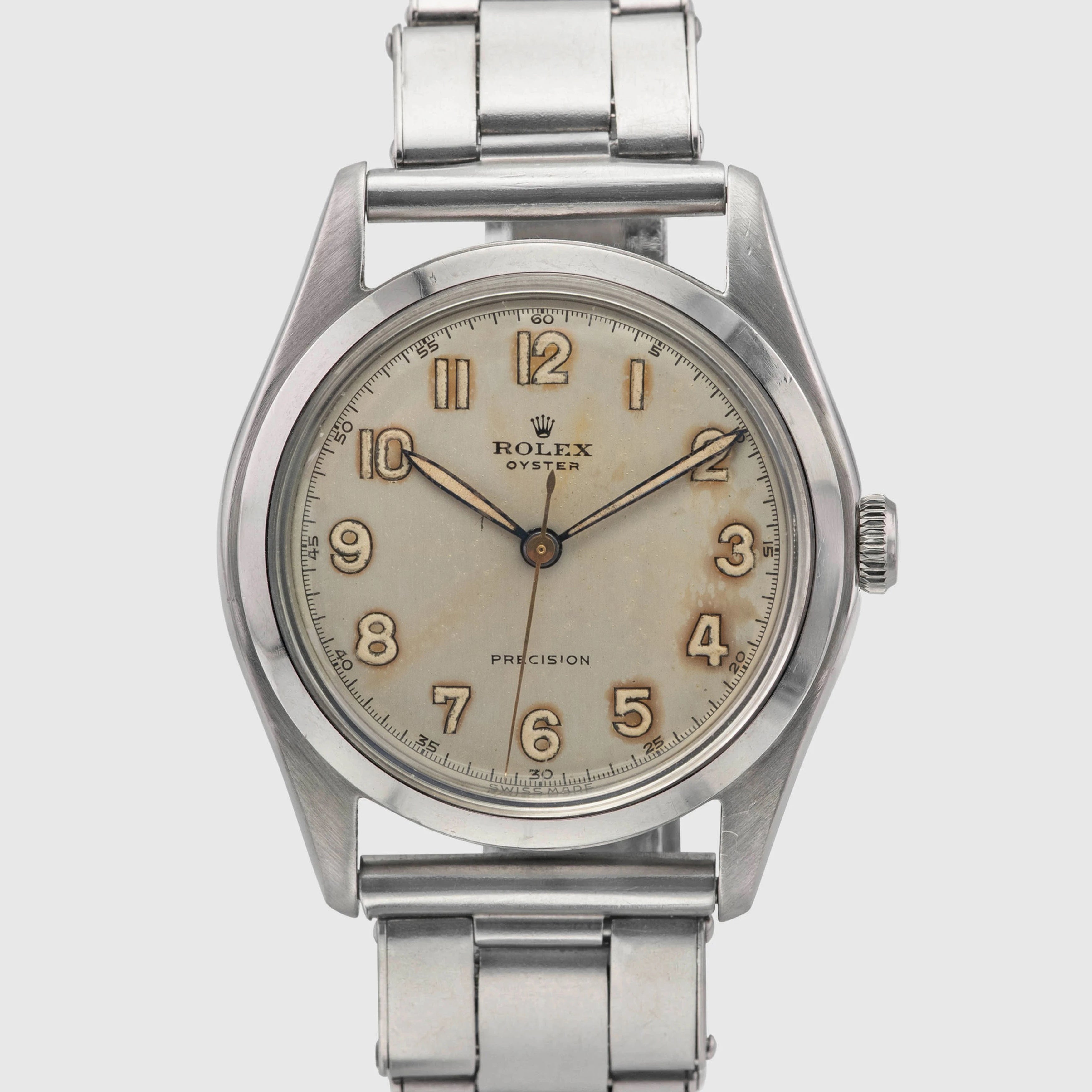 1948 Rolex Oyster Precision Flatback Arabic Radium Dial Ref. 4499