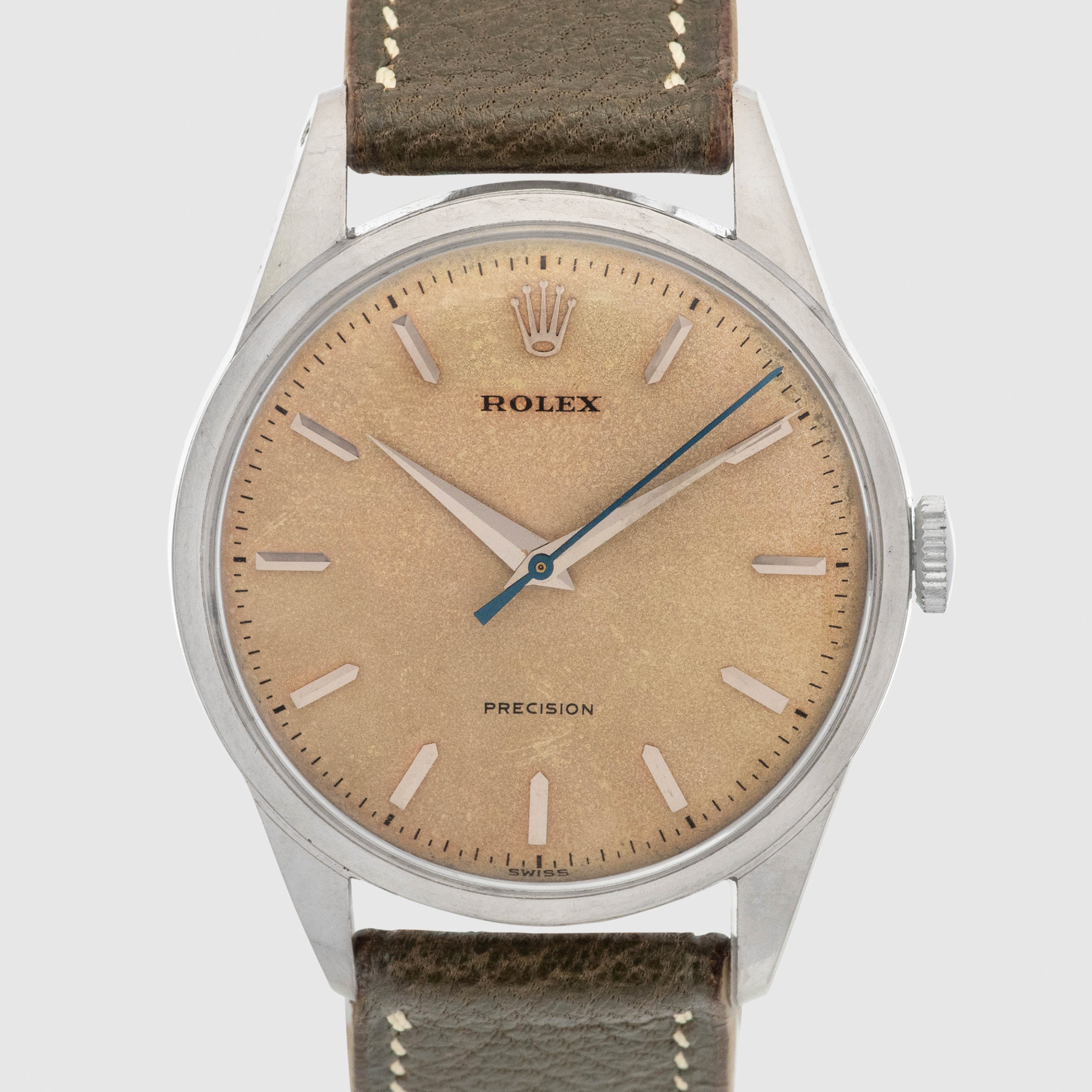 1954 Rolex Dress Watch Stainless Steel Sand Finish Dial Ref. 8896