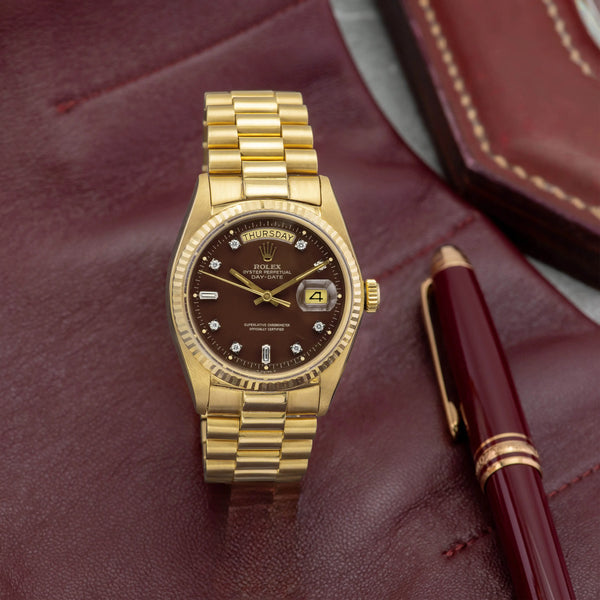 Rolex Day Date Oxblood Stella