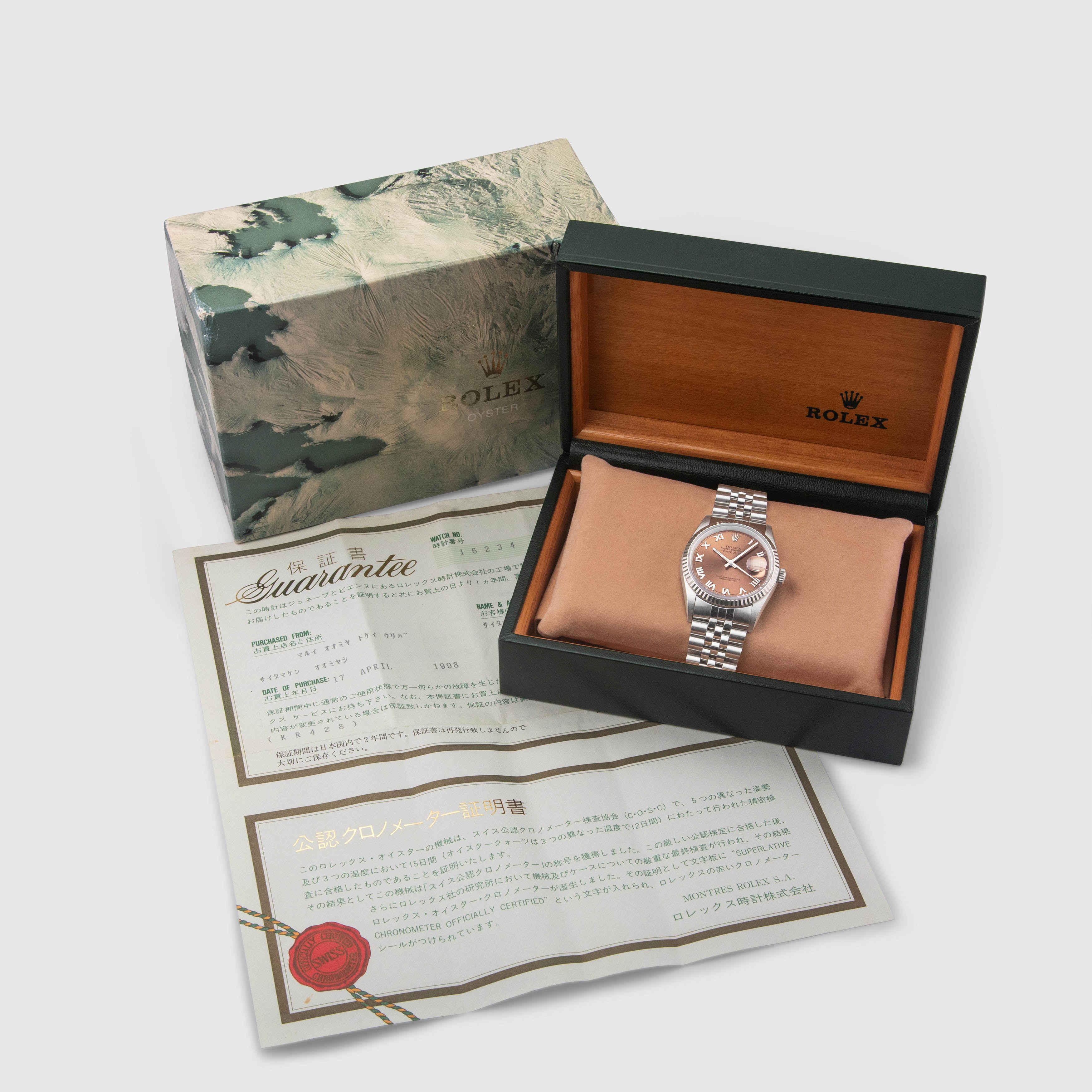 1996 Rolex Datejust St/WG Salmon Dial Ref. 16234 (Box & Paper)